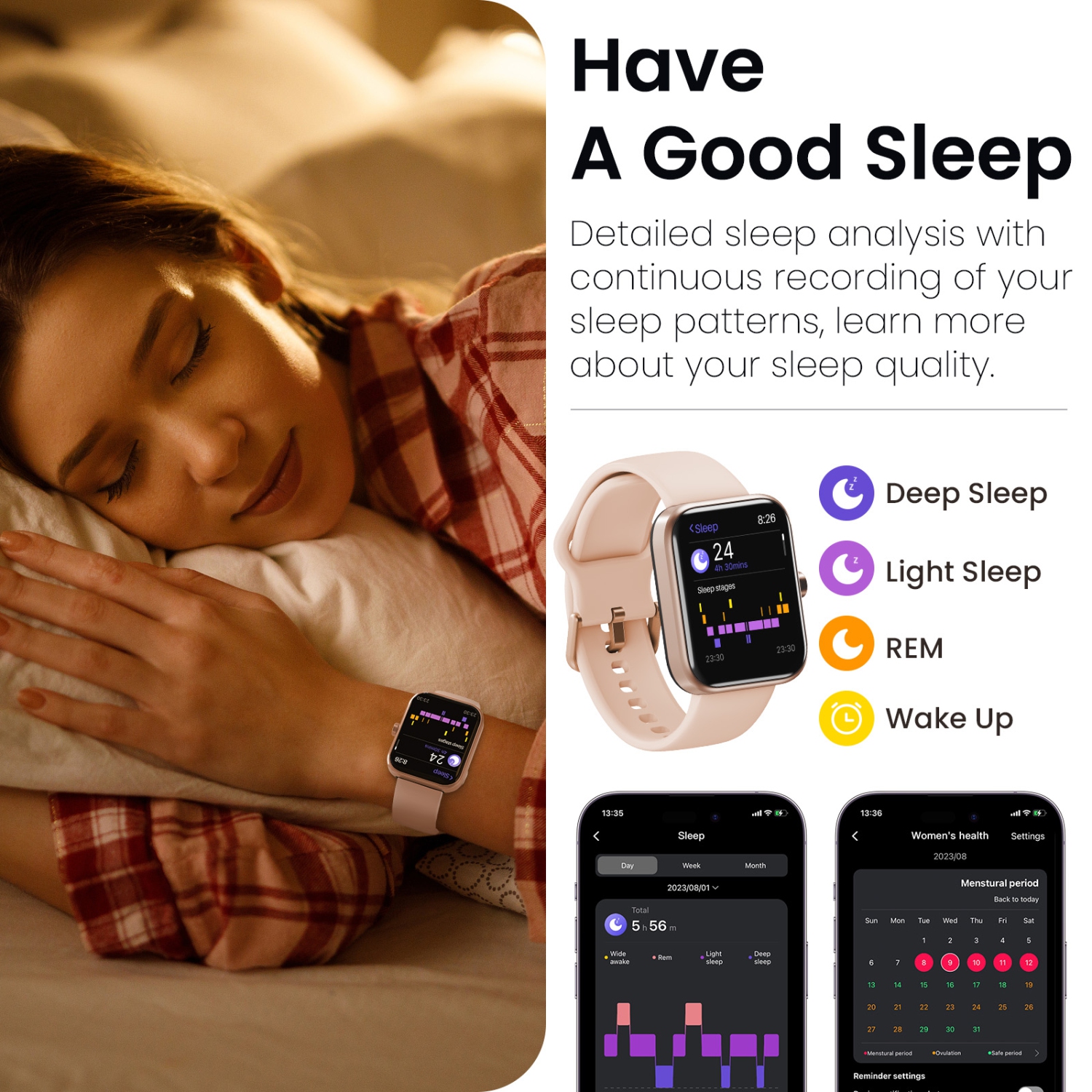 TOZO S3 Smart Watch Answer/Make Call Bluetooth Fitness Tracker Heart Rate Blood Oxygen Sleep Monitor IP68 Waterproof 1.83-inch HD Men Women