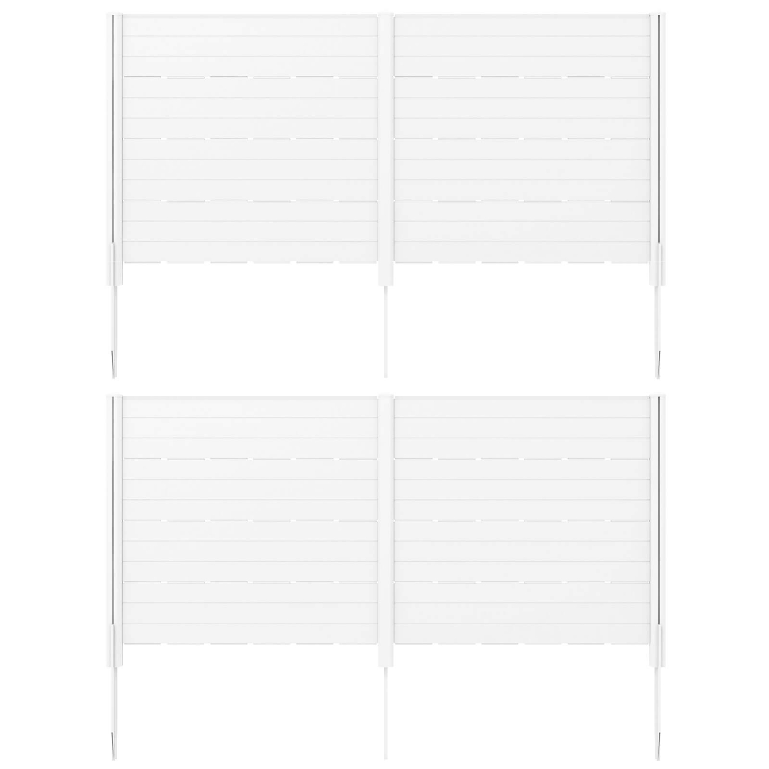 Costway 2 PCS 48" L x 46" H Air Conditioner Fence Outdoor Privacy Fence Screen