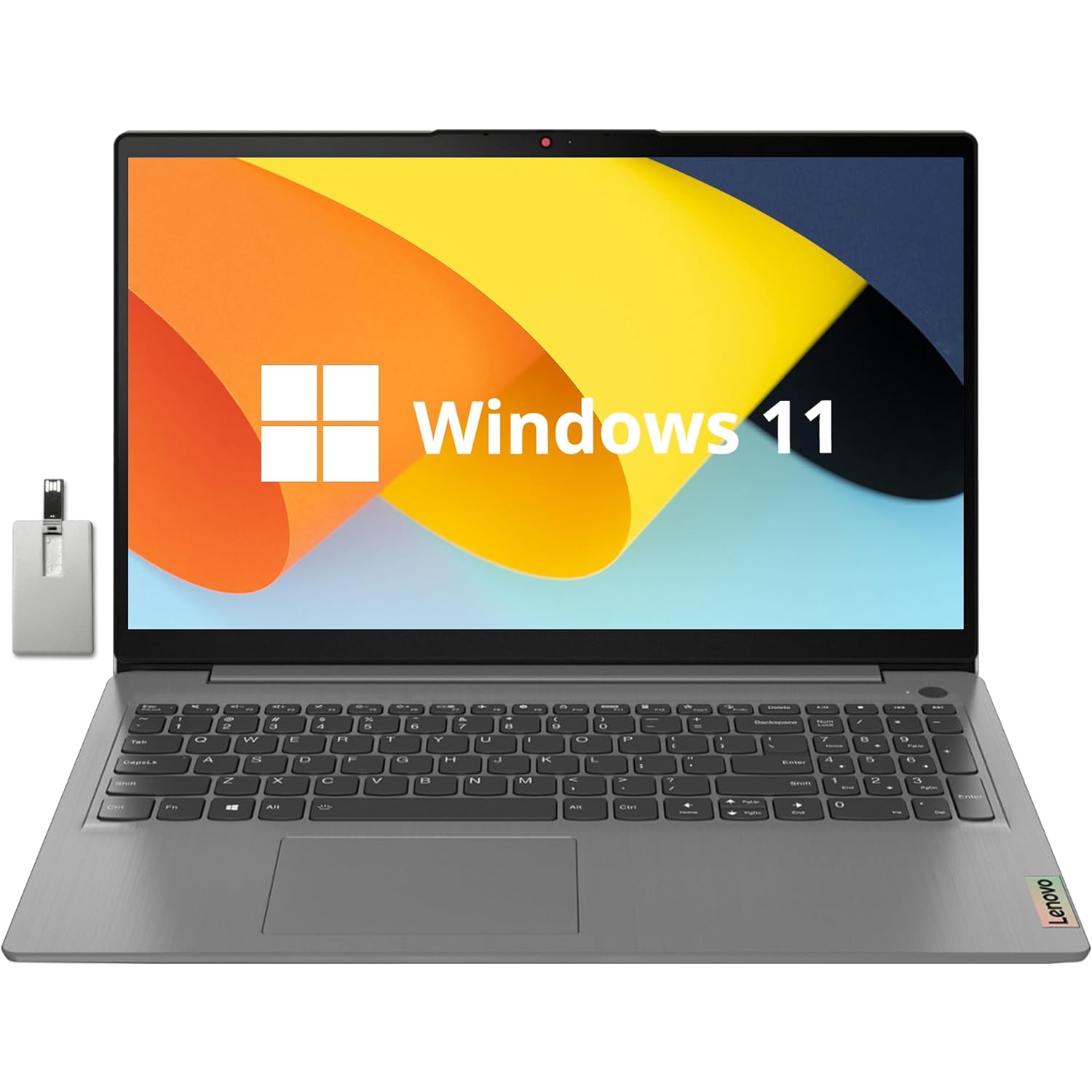 Lenovo Ideapad 3 15.6" FHD Touch Laptop, Intel Core i3-1115G4, 16GB RAM, 512GB PCIe SSD, Intel UHD Graphics, 720P HD Camera, Win11 Home, Gray, 32GB Hotface USB Card