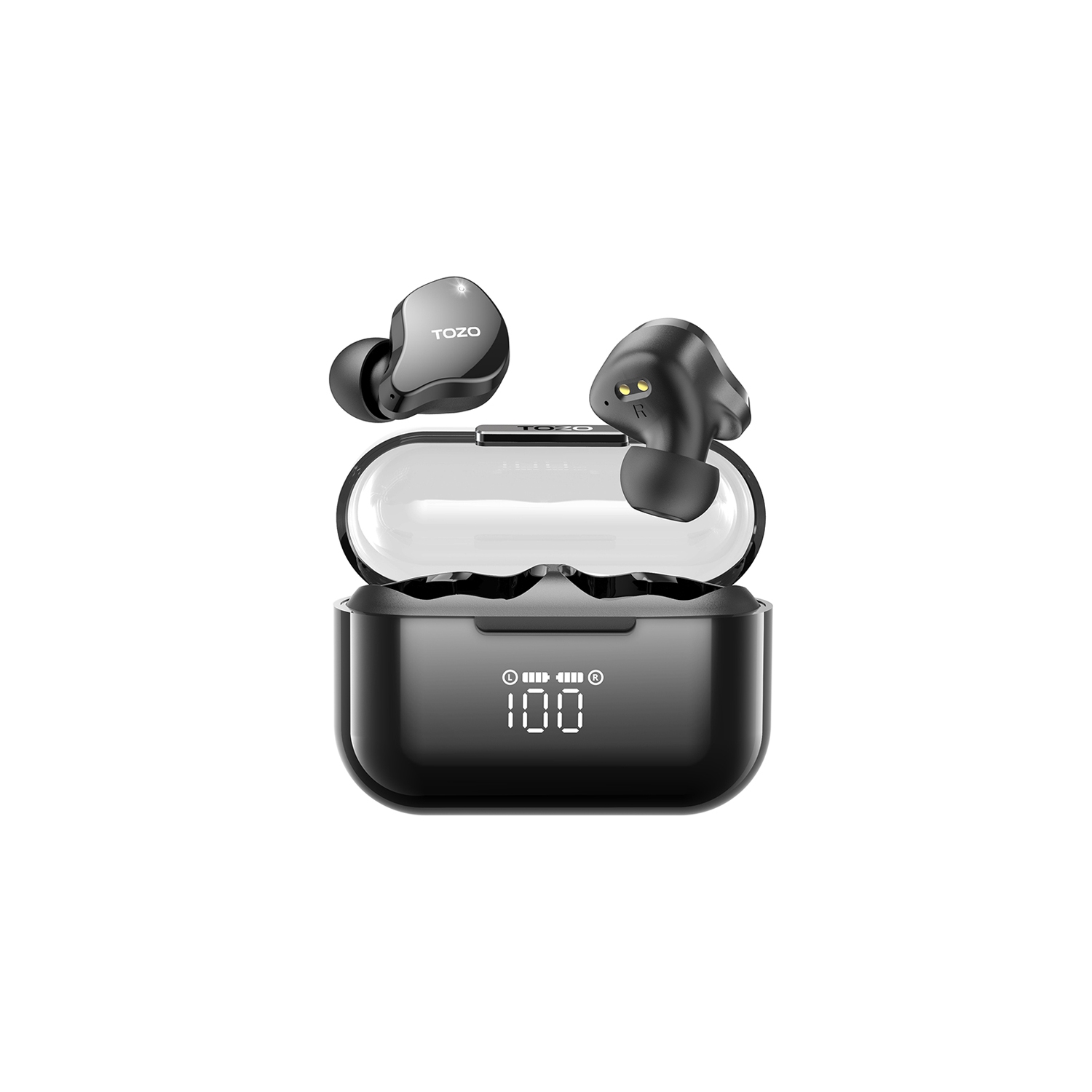 TOZO T18 Bluetooth 5.3 True Wireless Stereo Earbuds IPX8 Waterproof in Ear Headset Call Noise Reduction Headphones with Digital Display and