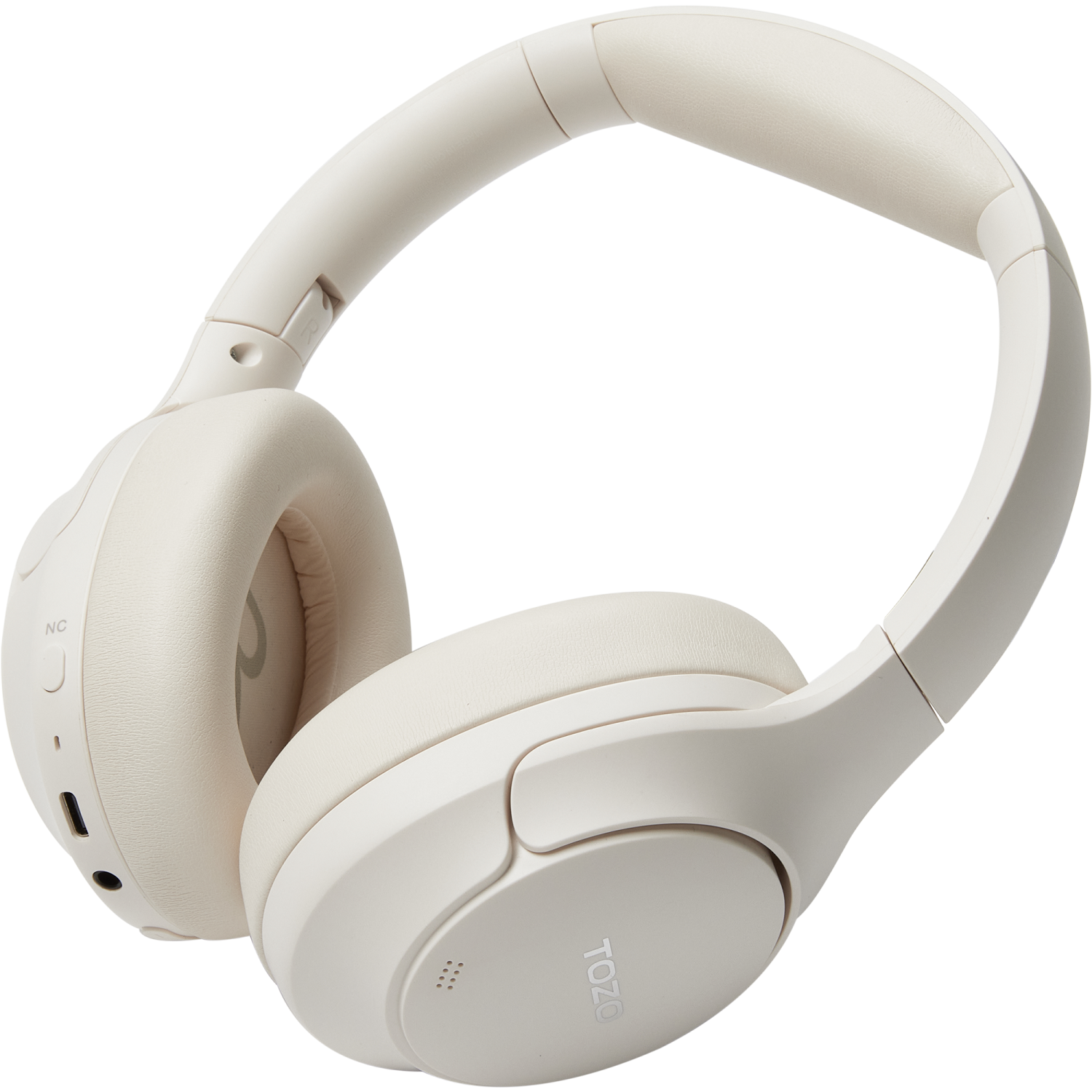 TOZO HT2 Hybrid Active Noise Cancelling Headphones, Wireless Over Ear Bluetooth Headphones, 60H Playtime, Hi-Res Audio Custom EQ via App Deep Bass