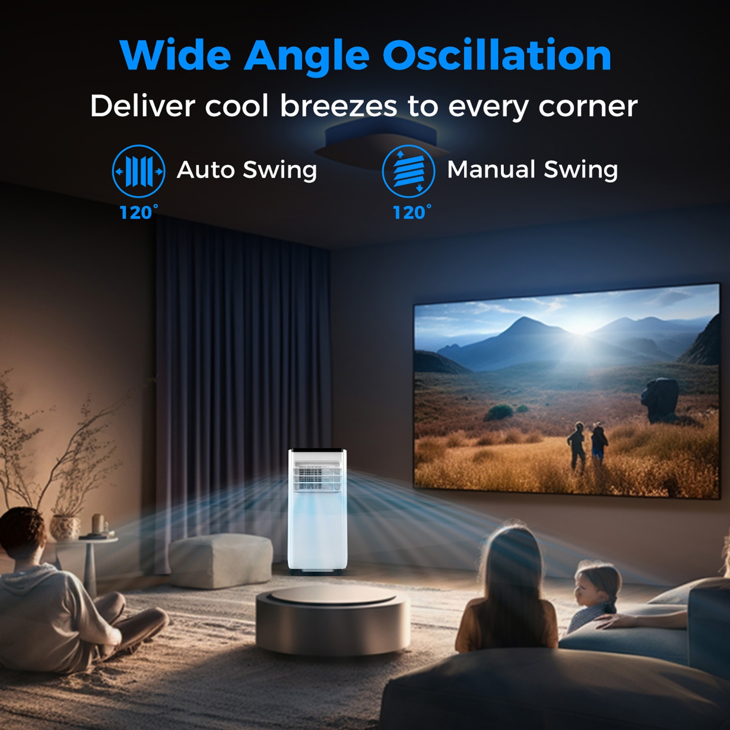 Gymax Portable Air Conditioner 8000 BTU Floor AC Unit Fan & Dehumidifier w/ 24H Timer 2 Fan Speeds