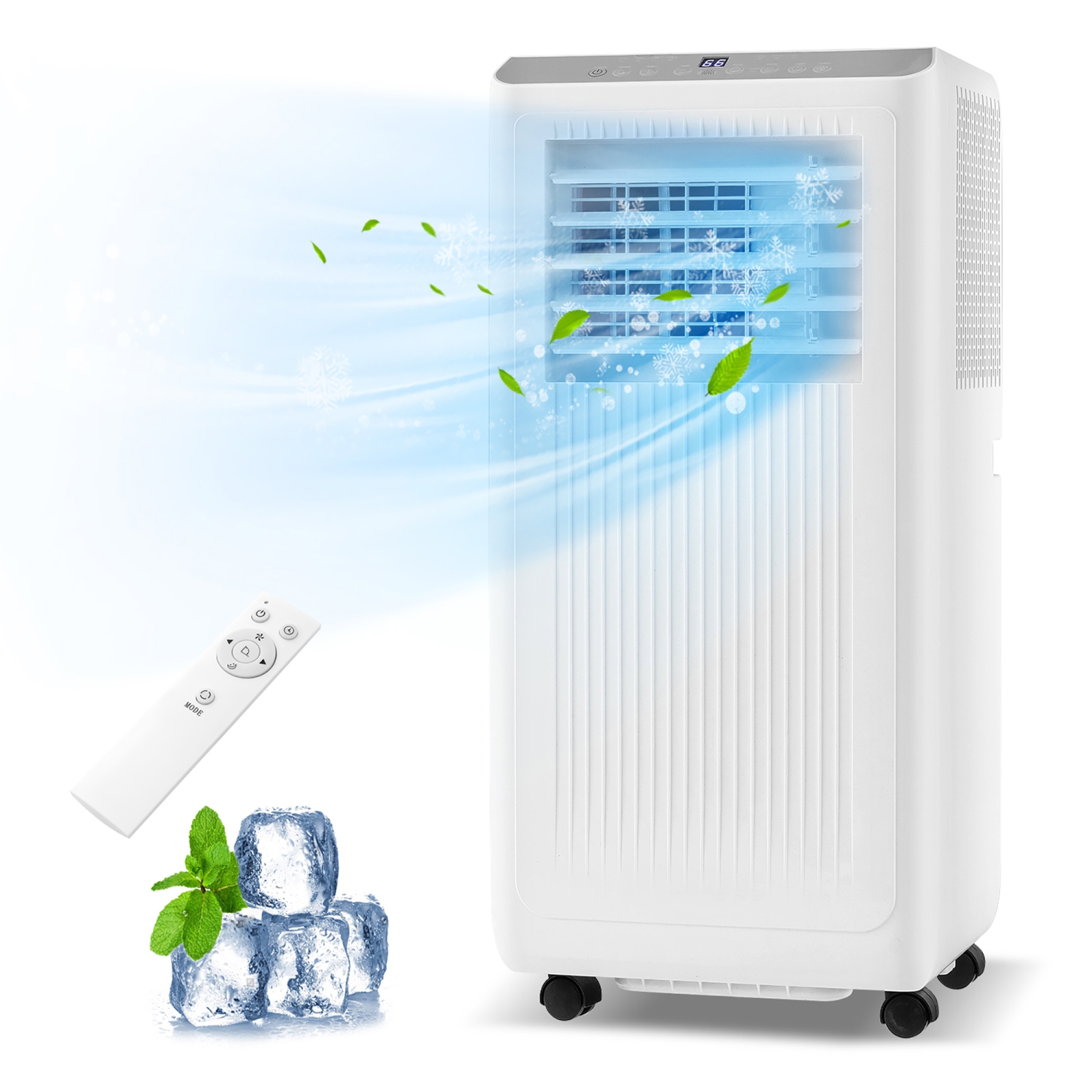 Gymax 8000 BTU Portable Air Conditioner 3 in 1 AC Unit Fan & Dehumidifier for Rooms up to 250 Sq FT