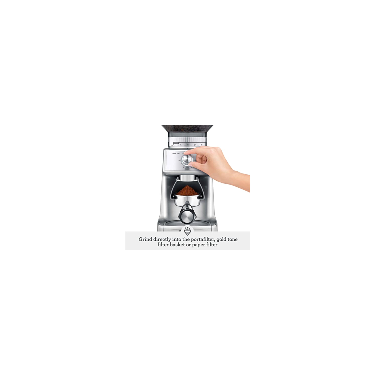 Breville BCG600SIL The Dose Control Pro Coffee Grinder, Silver