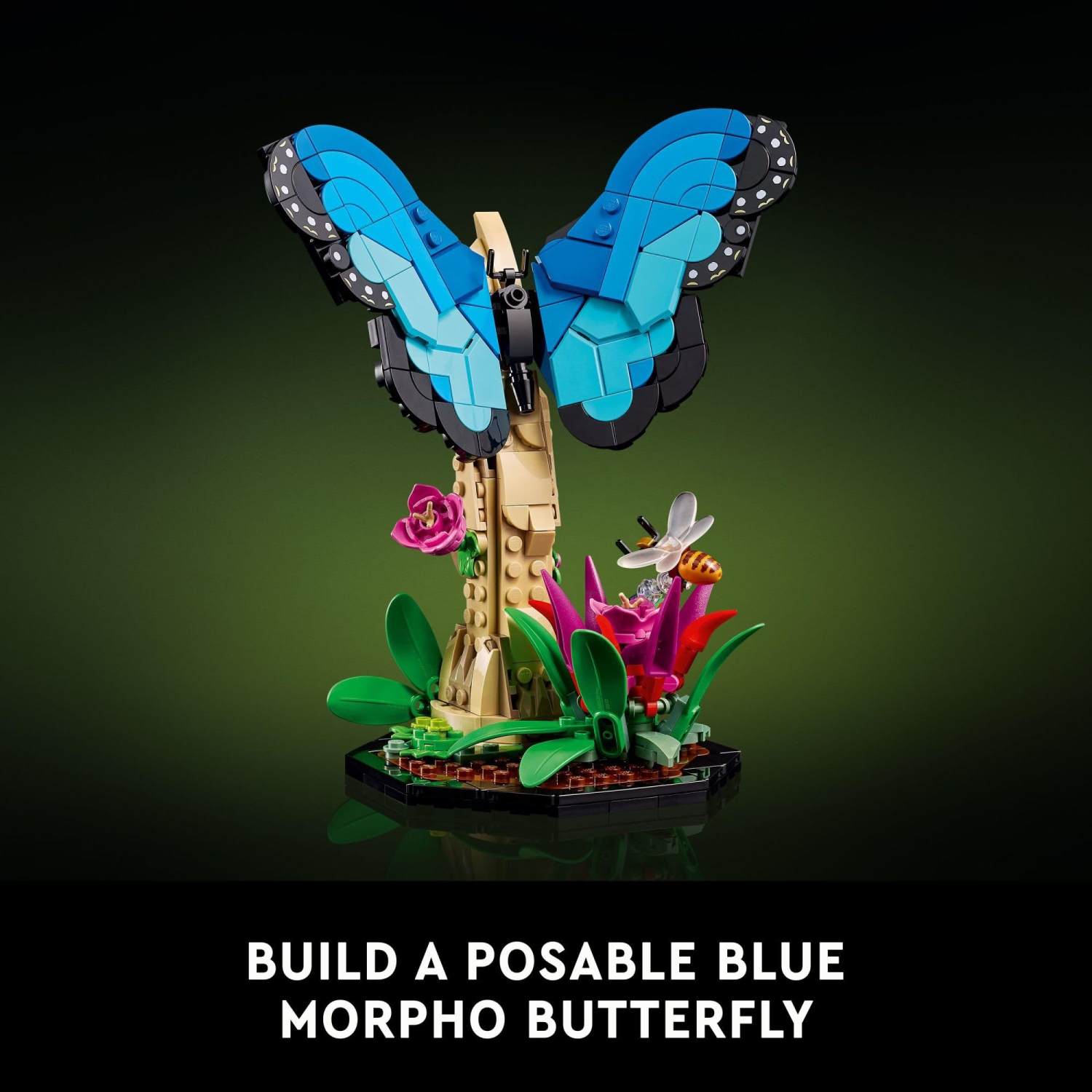 LEGO Ideas - la collection Insect, cadeau amusant pour les amoureux de la nature, avec papillon Morpho bleu grandeur nature, coccinelle d'Hercules