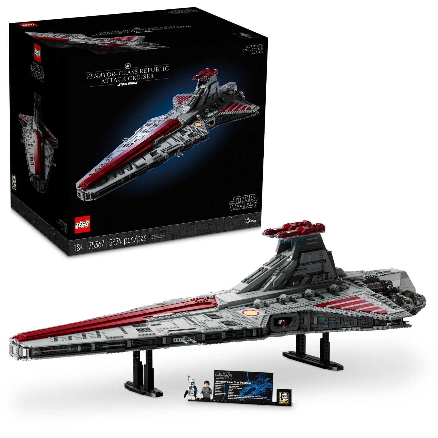 LEGO Star Wars Venator-Class Republic Attack Cruiser, Ultimate Collector Series Building Set for Adults