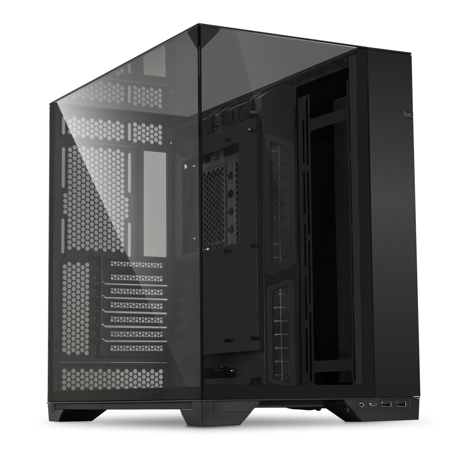 Lian Li O11 Vision US Black Aluminum/Steel/Tempered Glass ATX Mid Tower Computer Case Black - O11VX.US