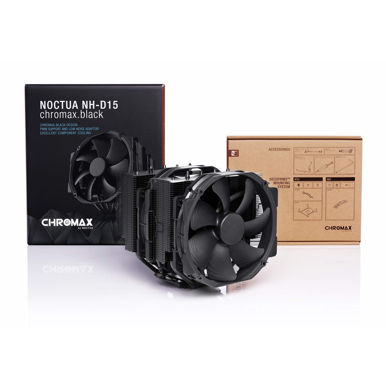 Noctua NH-D15 chromax.Black, Dual-Tower CPU Cooler