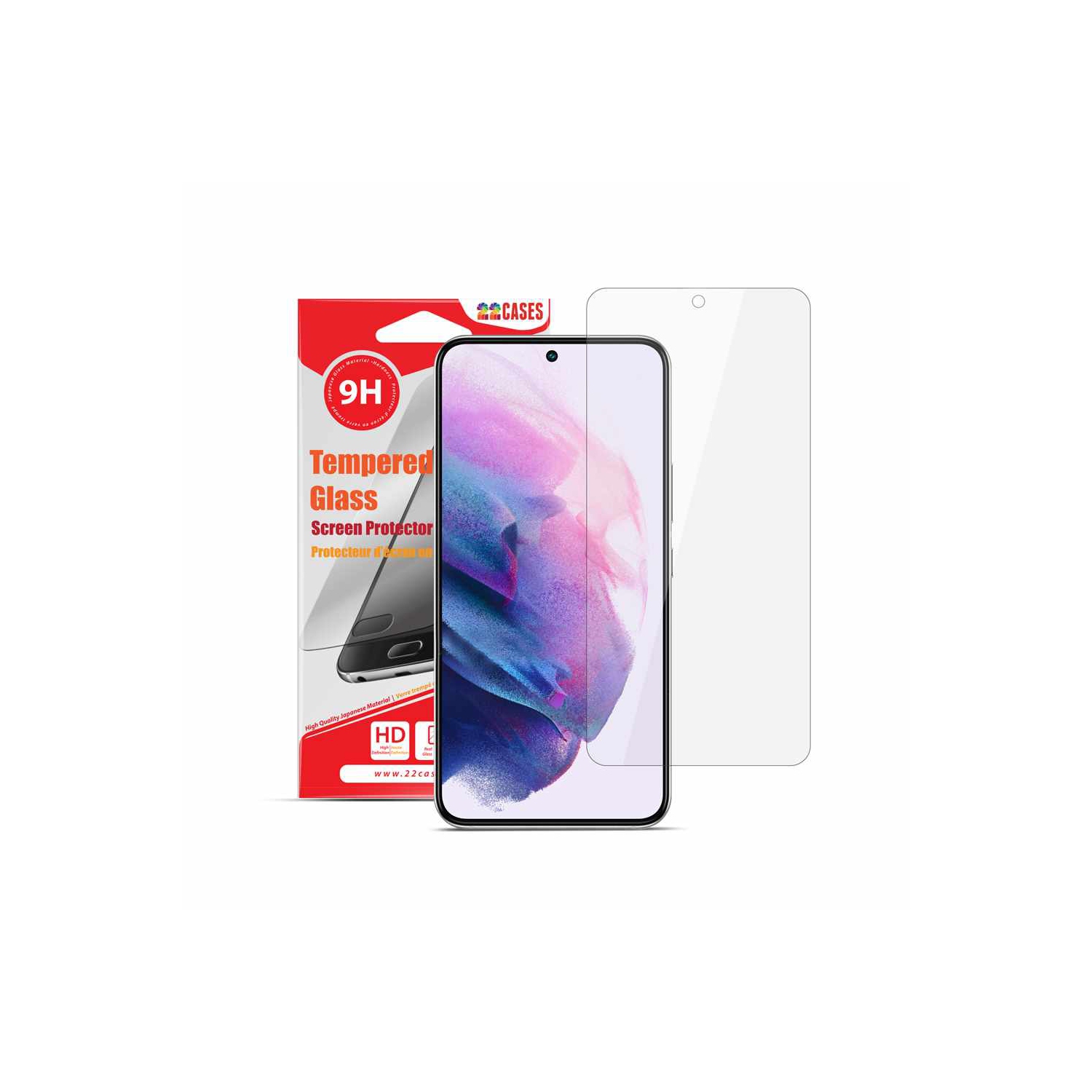 22 cases Protecteur d'écran en verre trempé|compatible avec le Galaxy S23/Galaxy S22