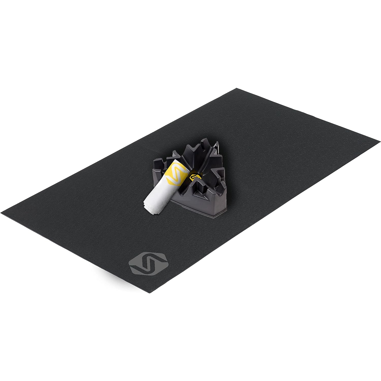 Saris Complete Bike Trainer Accessory Kit with Bike Mat, Climbing Block & Towel, Black