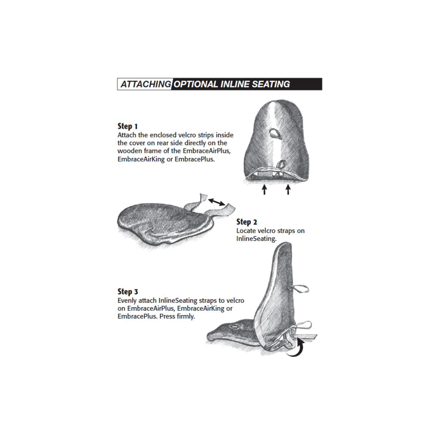 In-Line Seat Cushion (Made in Canada)- Black