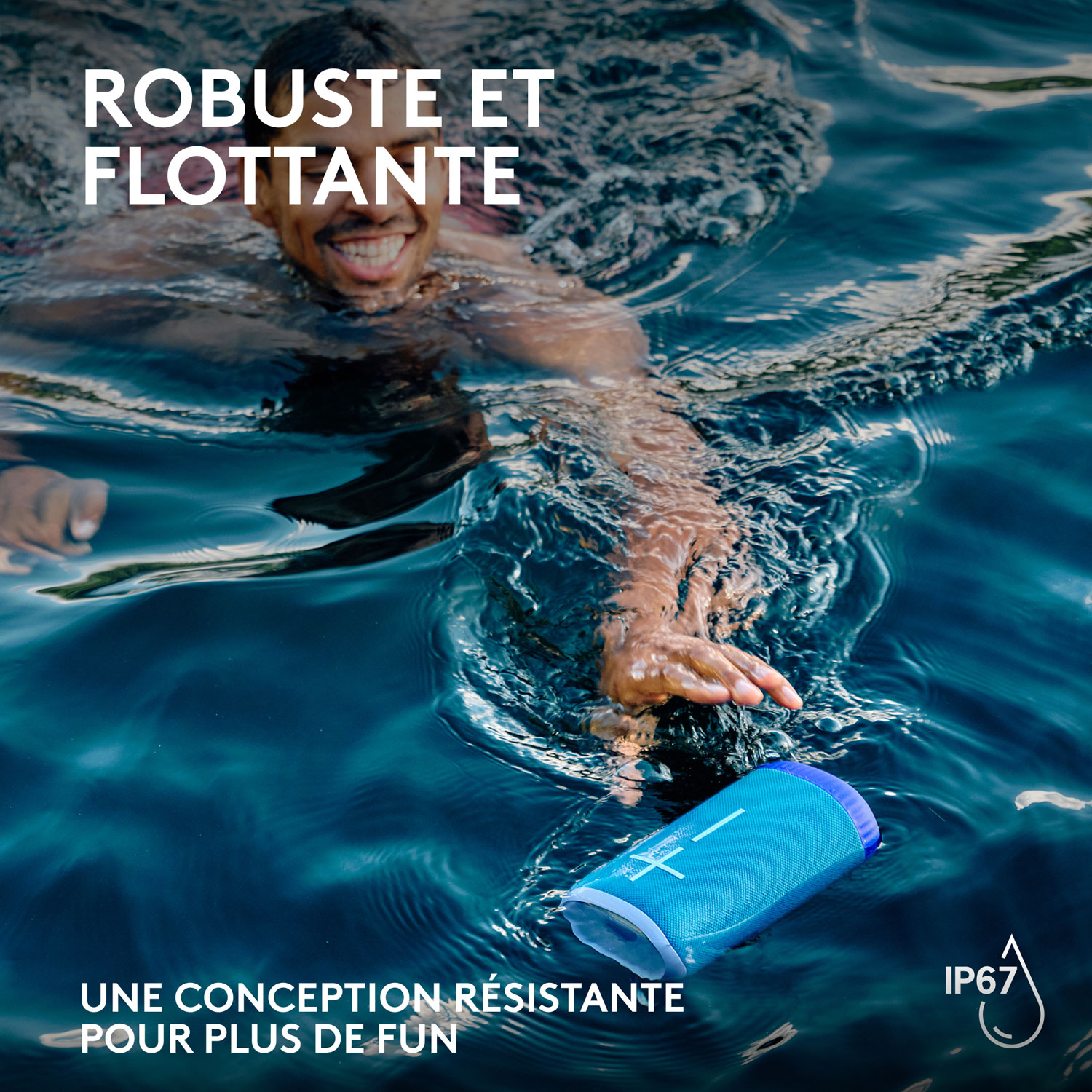 Haut-parleur sans fil Bluetooth étanche EVERBOOM d'Ultimate Ears - Bleu cobalt