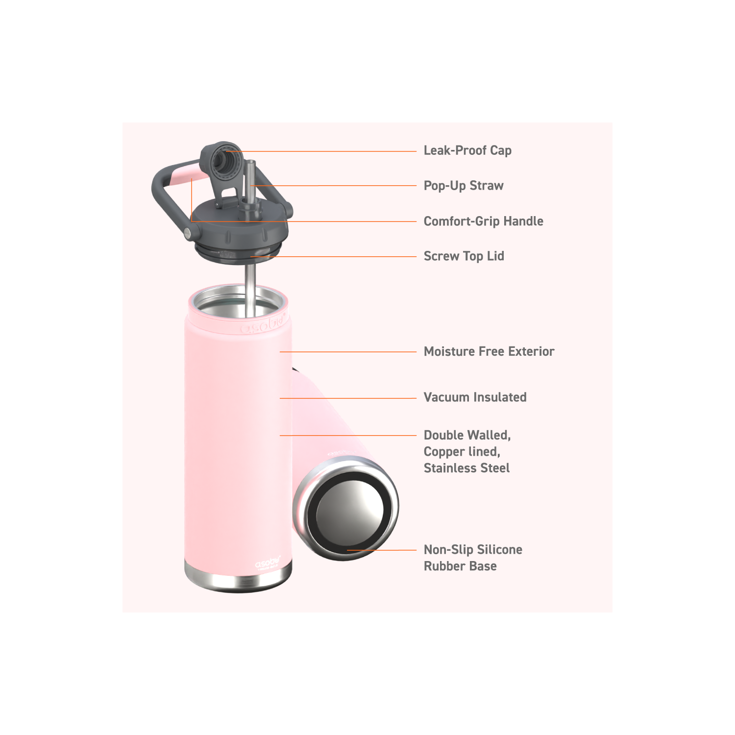 Bidon d'eau isotherme du canyon Asabu 48&nbsp;oz