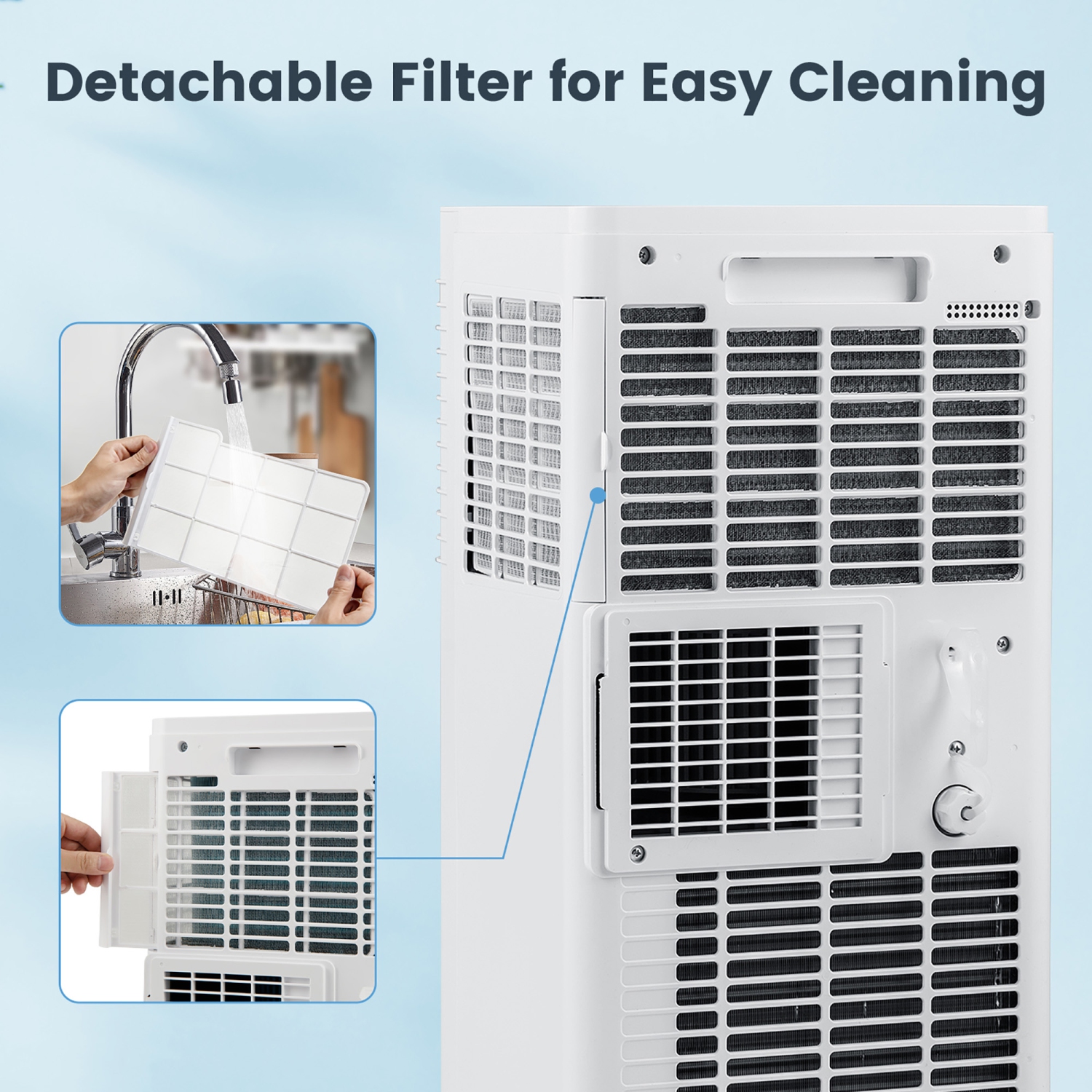 Gymax 8000 BTU Portable Air Conditioner 3-in-1 AC Unit w/ Dehumidifier & Fan Sleep Mode & 24H Timer