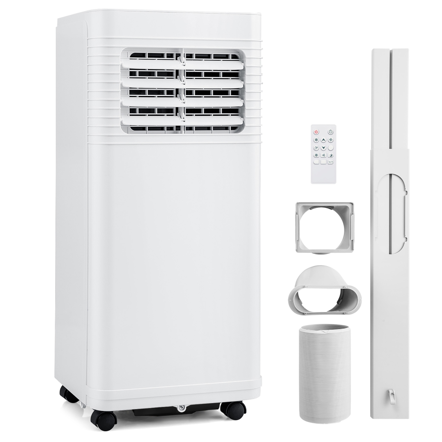 Gymax 8000 BTU Portable Air Conditioner 3-in-1 AC Unit w/ Dehumidifier & Fan Sleep Mode & 24H Timer
