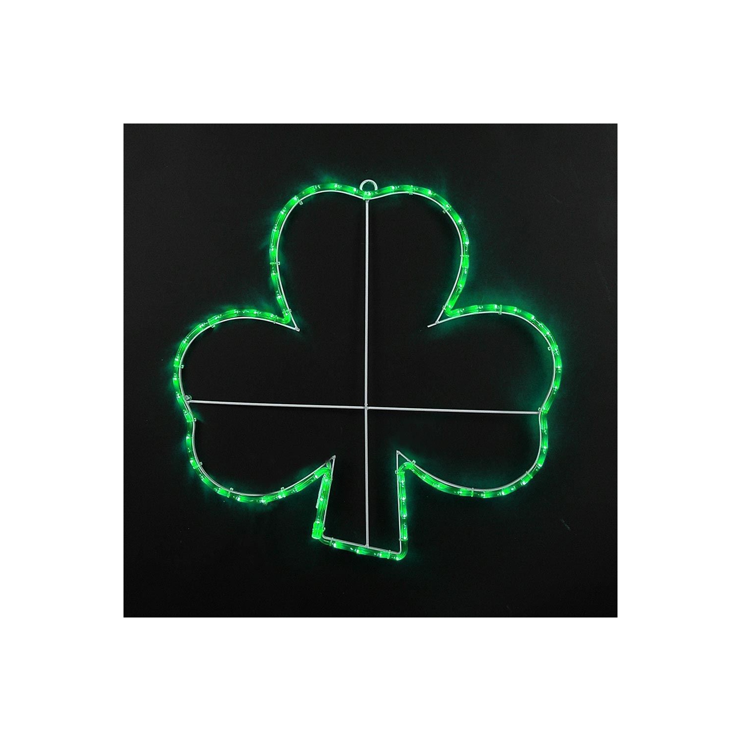 Novelty Lights Green LED Shamrock Rope Light Motif Sculpture, St. Patrick's Day Decoration