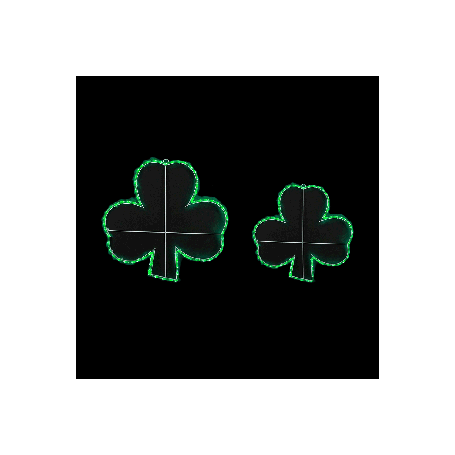 Novelty Lights Green LED Shamrock Rope Light Motif Sculpture, St. Patrick's Day Decoration