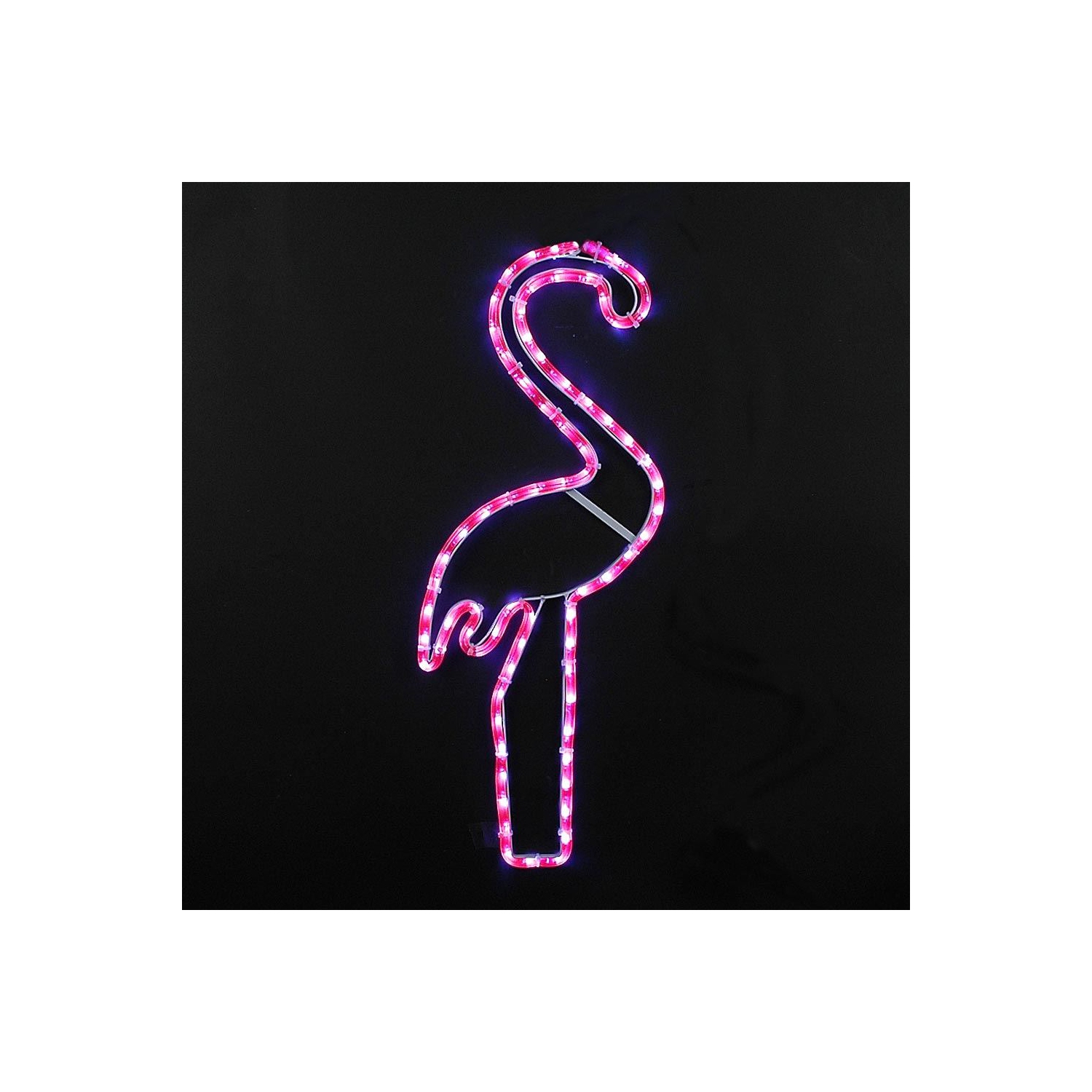 Novelty Lights LED Pink Flamingo Rope Light Motif Sculpture, Tropical Decorations