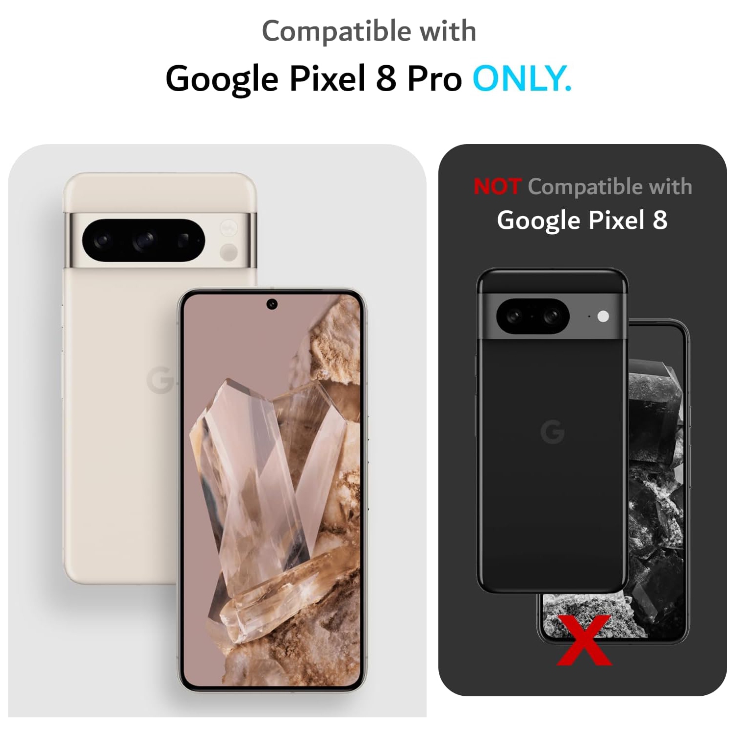 Étui MergeGrip de TUDIA pour Pixel 8 Pro de Google de qualité militaire - Vert pin