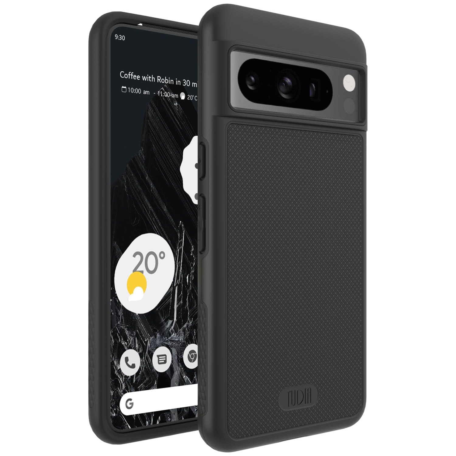Étui MergeGrip de TUDIA pour Pixel 8 Pro de Google de qualité militaire - Noir mat