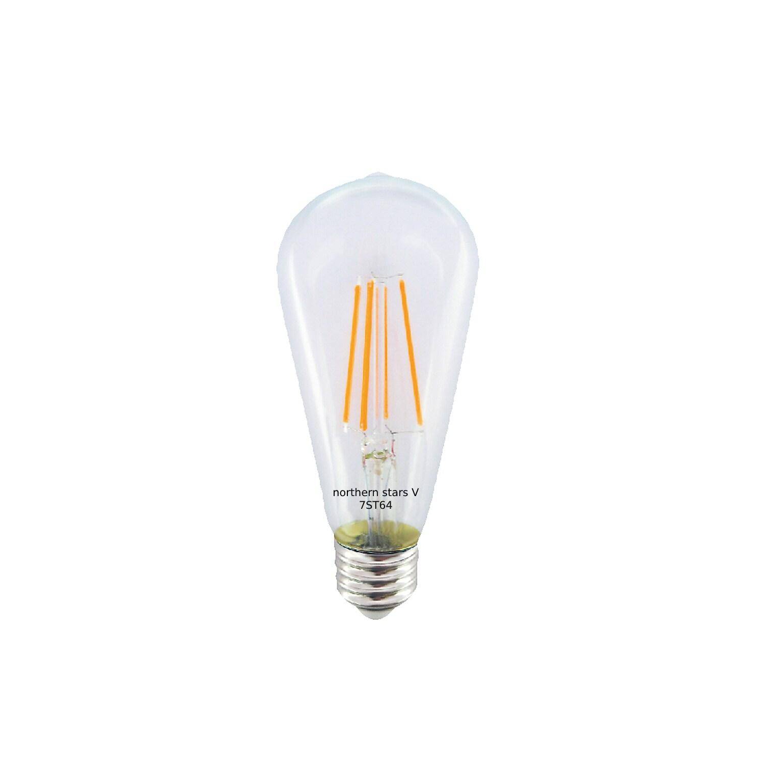 Northern Stars LED Light Bulb LE-7ST64 5000K 120V 7W E26 700 to 60W - clear - 2 Pack