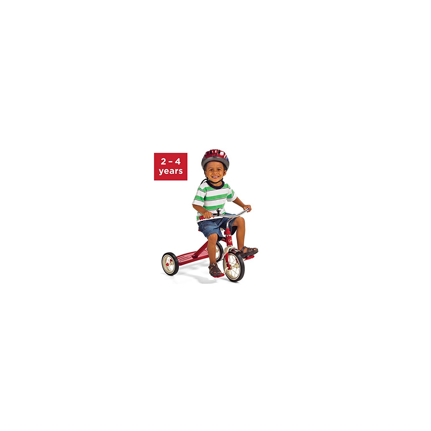 Radio Flyer Classic Red 10 inch Tricycle for Toddlers Ages 2-4, Toddler Bike
