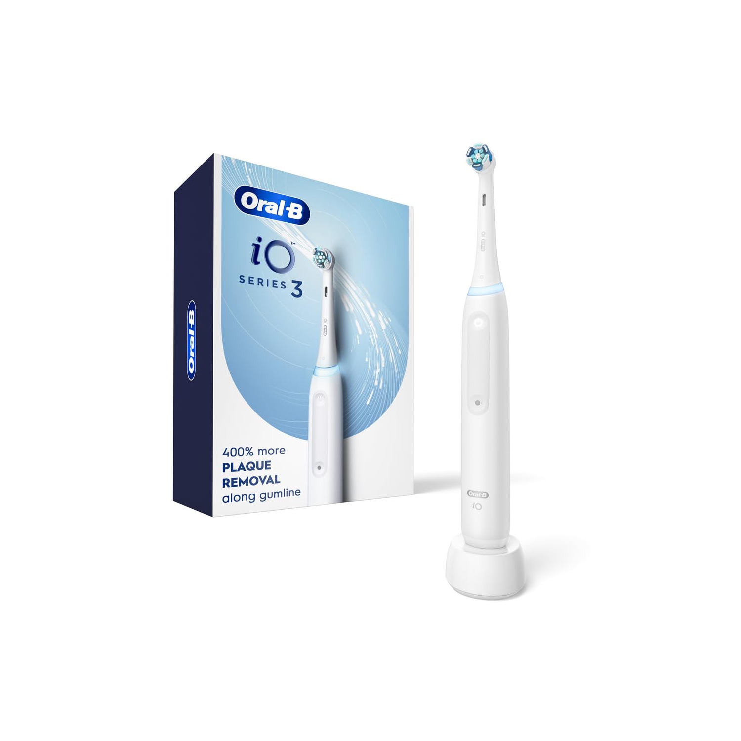 Oral B iO Series 3 Electric Toothbrush with (1) Brush Head, Rechargeable, White