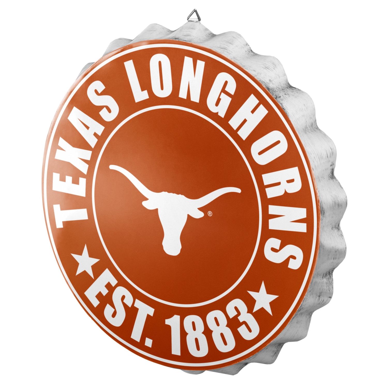 FOCO NCAA Bottle Cap Wall Sign, Texas Longhorns
