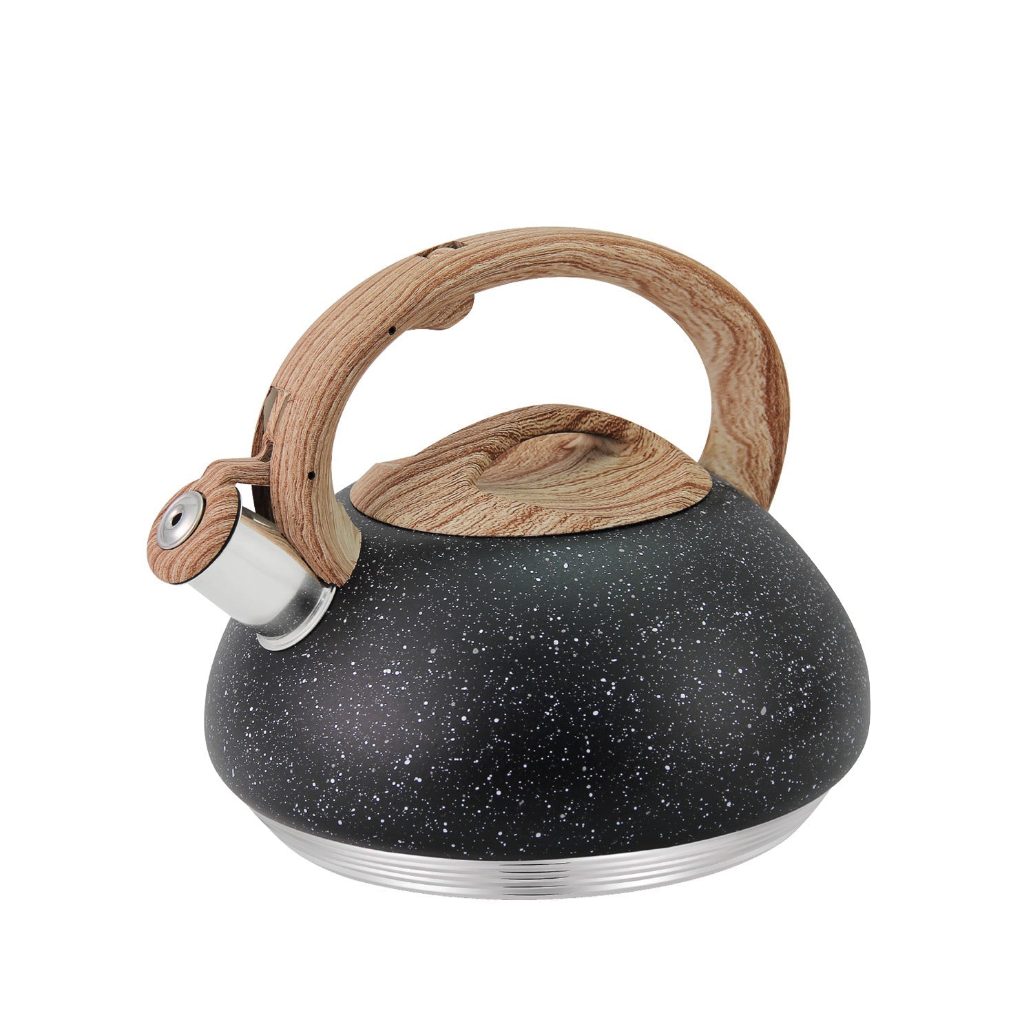 JS Gourmet - Stainless Steel Whistling Kettle, 3 Liter Capacity, Black