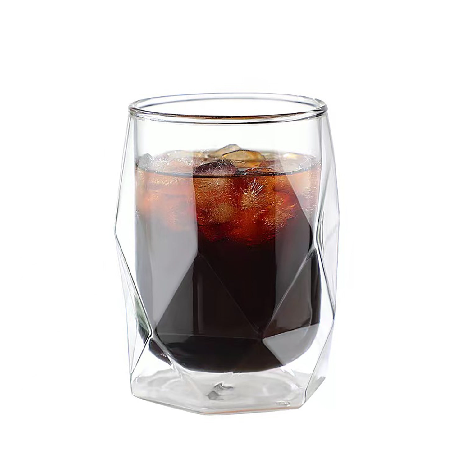 JS Gourmet - verre géométrique à double paroi, capacité 350&nbsp;ml
