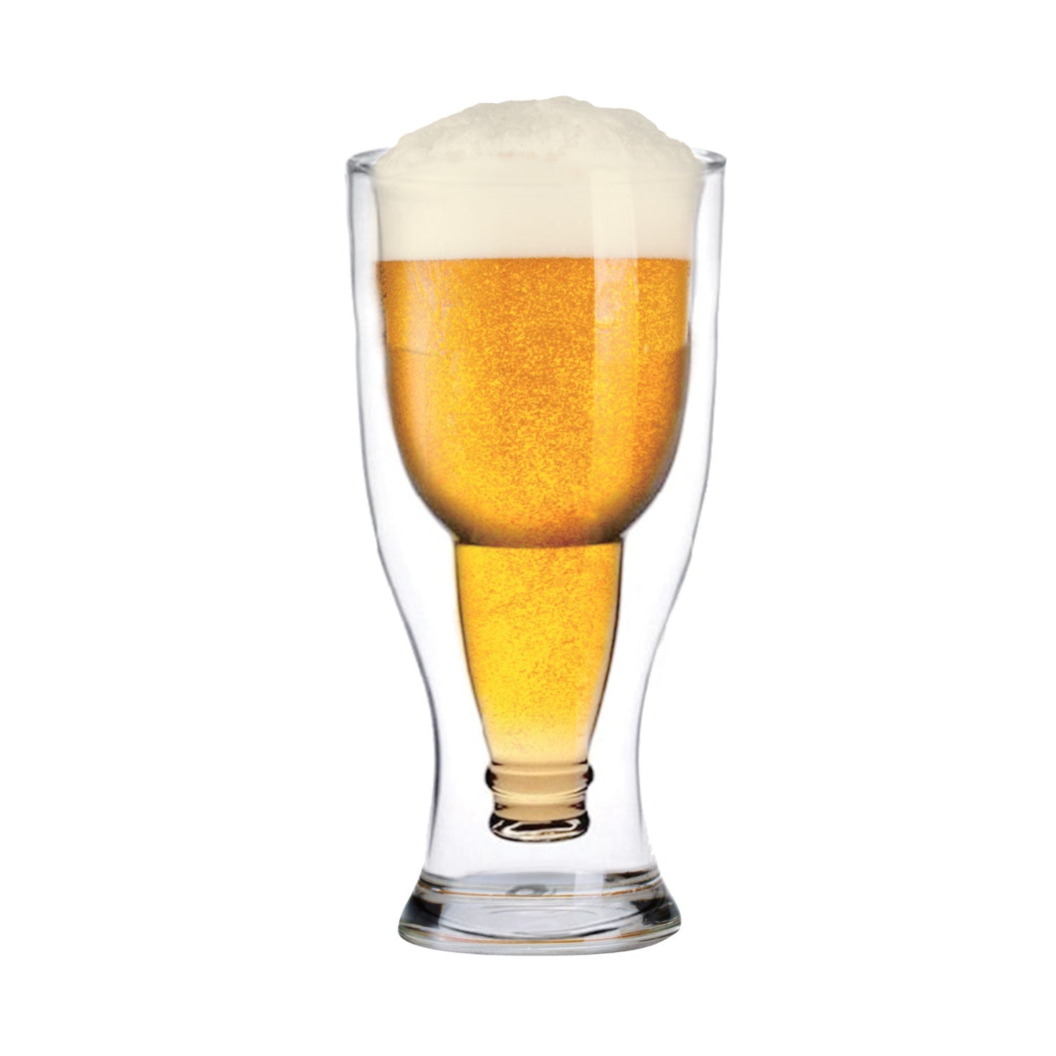 JS Gourmet - Double-Wall Beer Glass, 450ml Capacity