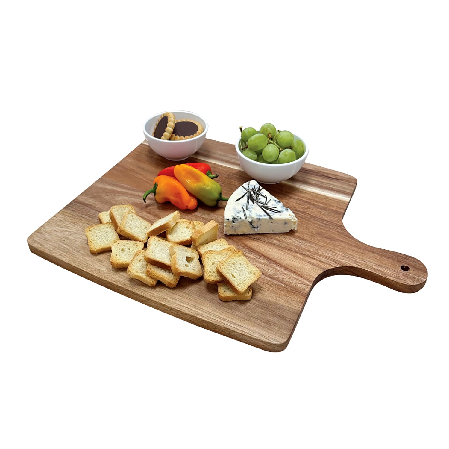 JS Gourmet - Acacia Wood Serving and Cutting Board with Handle