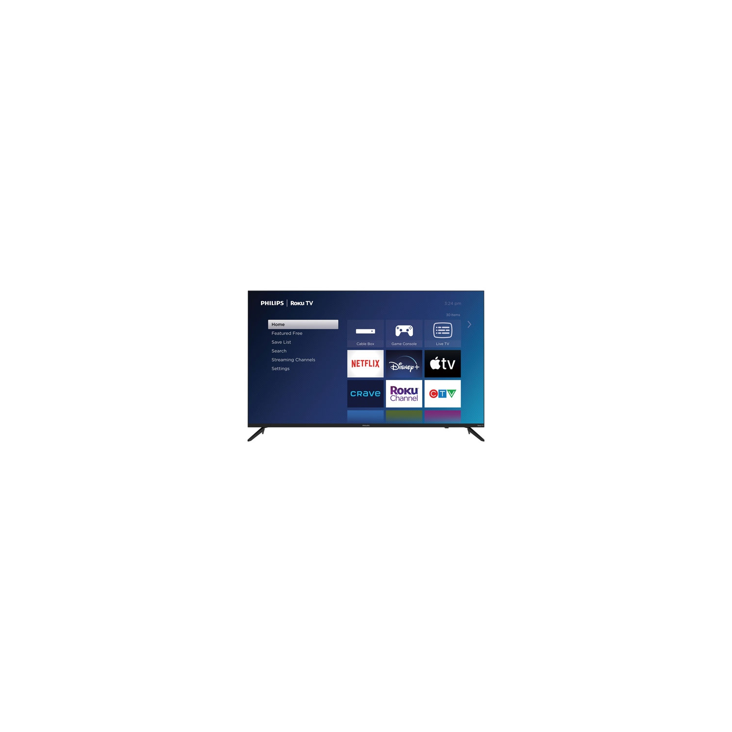Open Box-Philips 55" 4K UHD HDR LCD Roku Smart TV (55PUL6643/F6) - 2023(LOCAL TORONTO DELIVERY ONLY)