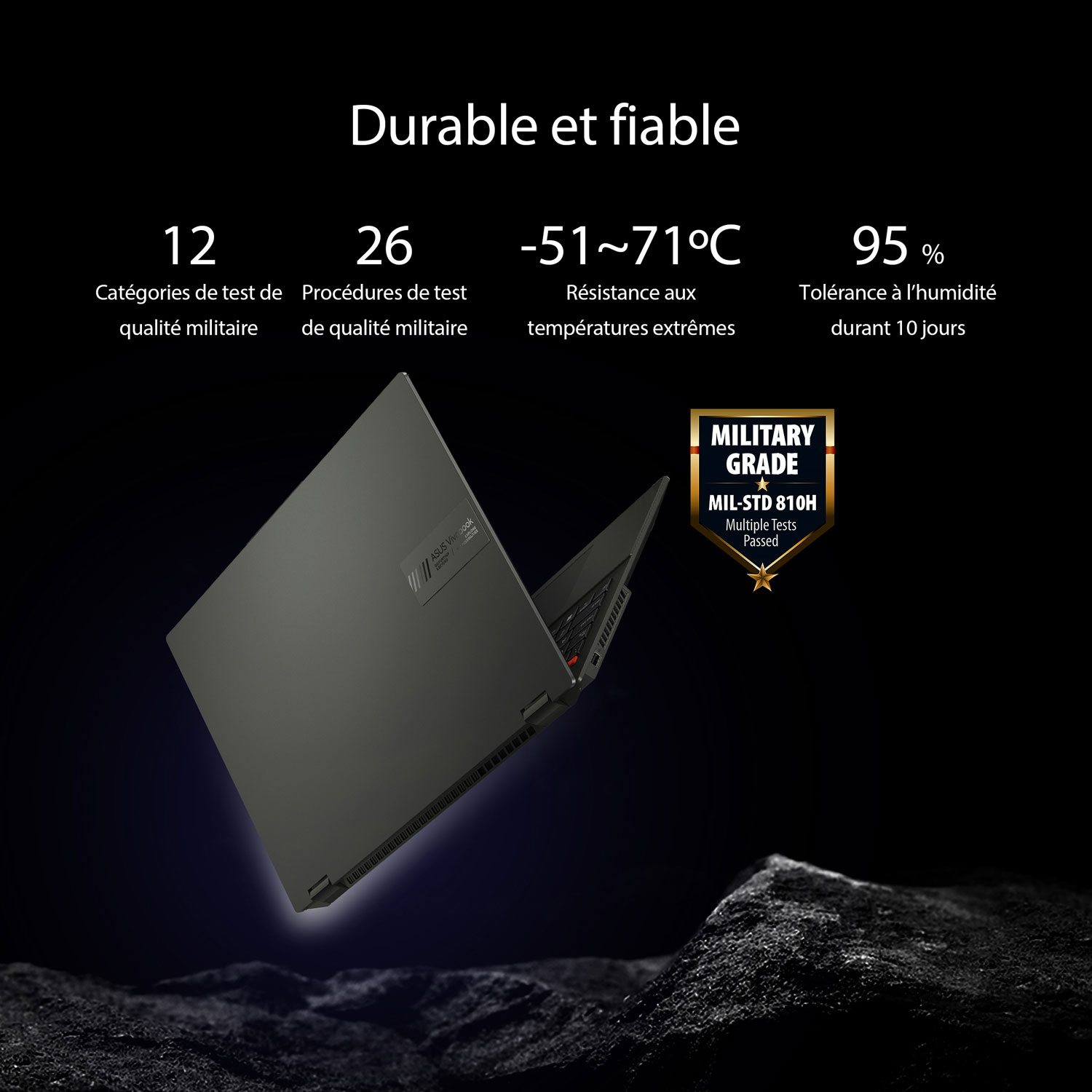 Portable à écran tactile de 16 po VivoBook S 16 Flip d'ASUS - Noir minuit