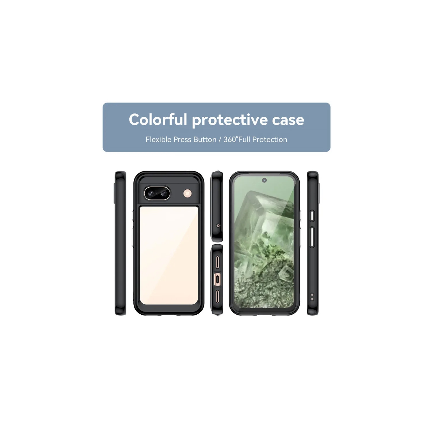 XCRS – Étui rigide mince transparent en acrylique Crystal, protection complète pour Pixel 8a de Google