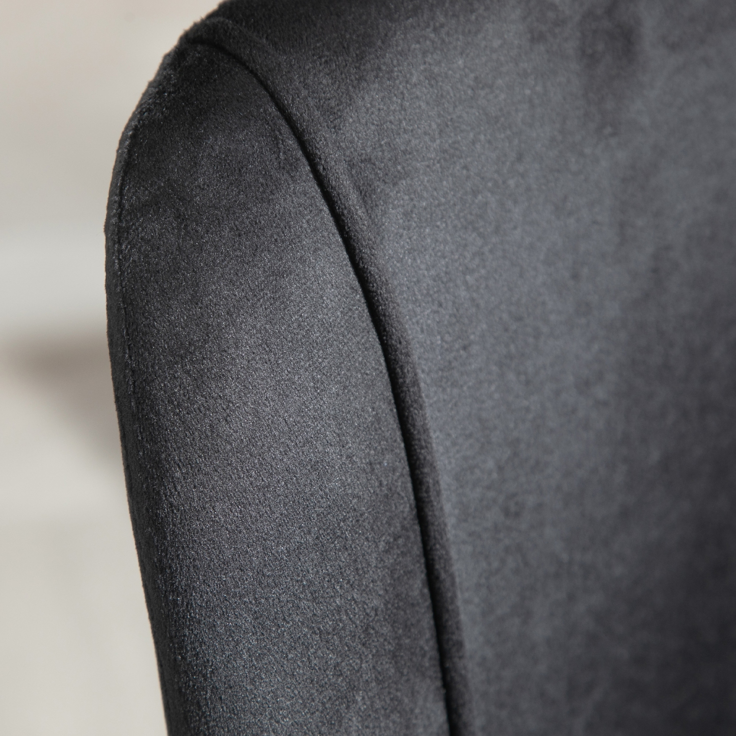 HOMCOM Dining Chairs Set of 4, Modern Kitchen Chairs with Velvet-touch Upholstery, Curved Back and Wood-grain Steel Legs, Accent Chairs for Living