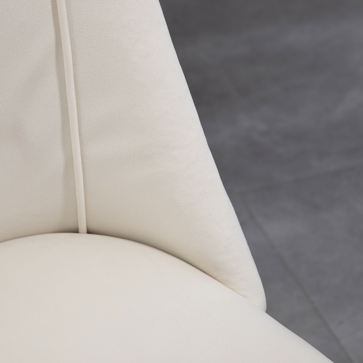 HOMCOM Dining Chairs Set of 4, Modern Kitchen Chairs with Velvet-touch Upholstery, Curved Back and Wood-grain Steel Legs, Accent Chairs for Living