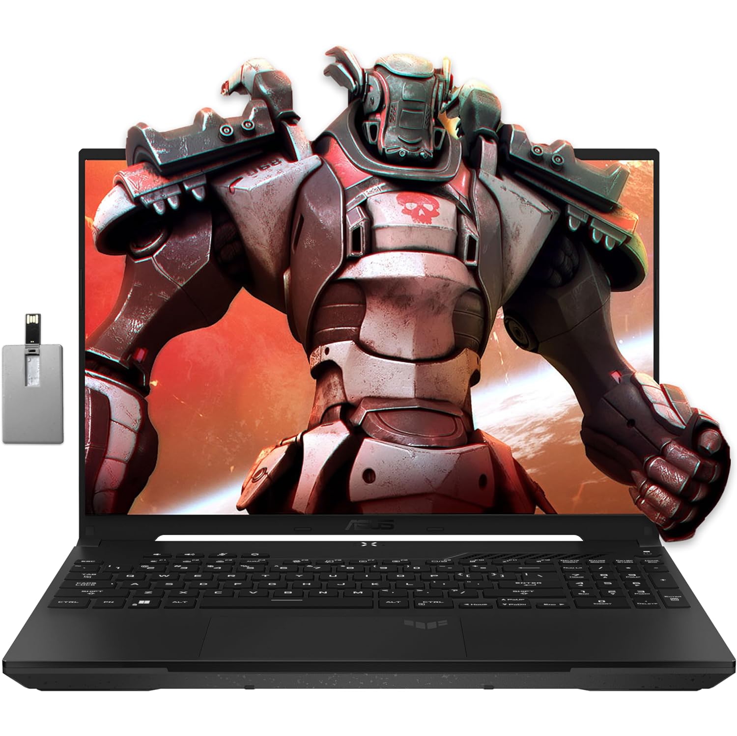 ASUS TUF A16 16" FHD 165Hz Gaming Laptop, AMD Ryzen 7-7735HS, 1TB PCIe SSD, 32GB DDR5 RAM, Backlit Keyboard, Radeon RX7600S V8G, Windows 11 Pro, Black, 32GB Hotface USB Card