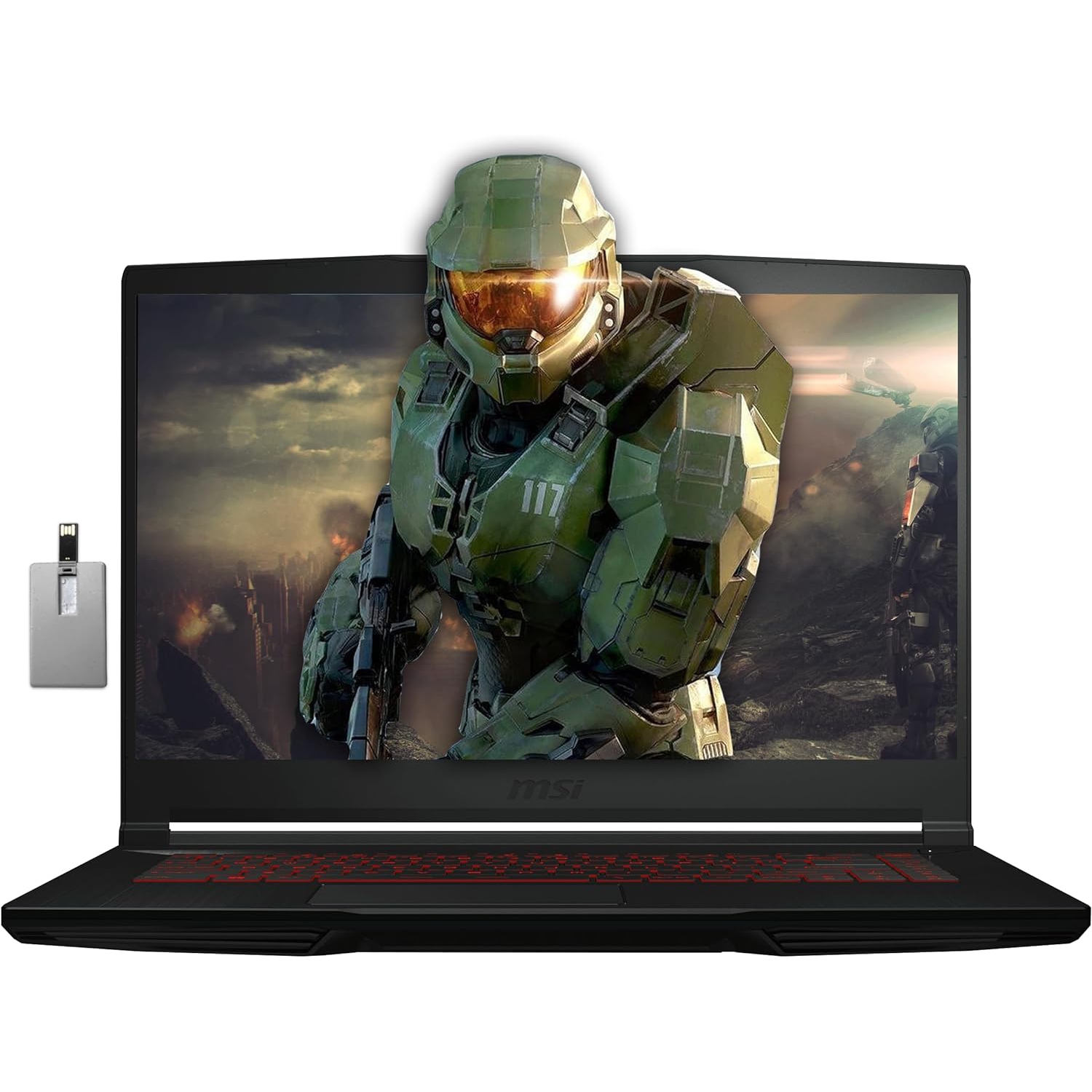 MSI Thin GF63 15.6” FHD 144Hz Gaming Laptop, Intel Core i5-12450H Processor, 2TB PCIe SSD, 64GB RAM, NVIDIA GeForce RTX 2050, Backlit Keyboard, Win 11 Pro, 32GB Hotface USB Card