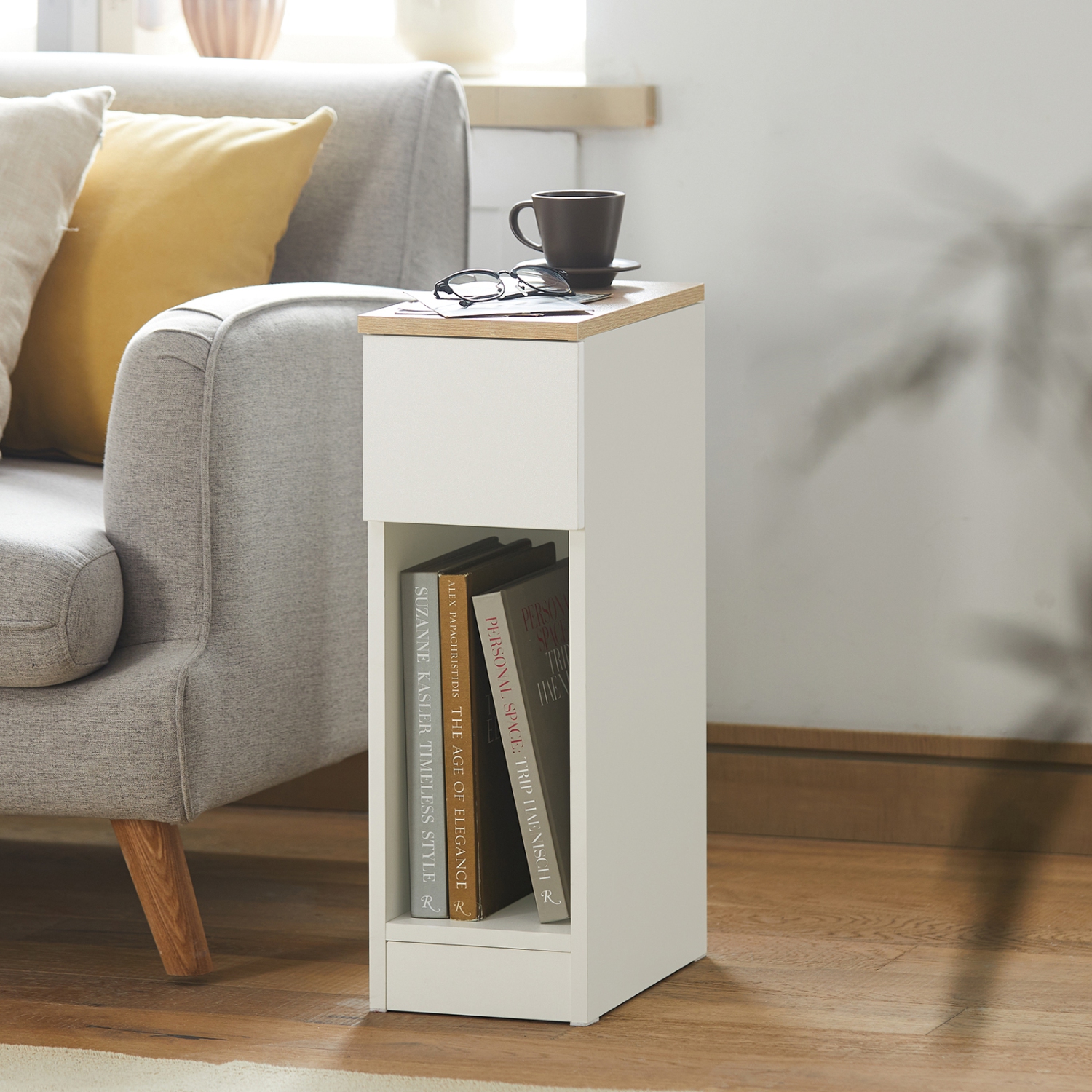SoBuy Bedside Table Nightstand Side Table End Table Sofa Table FBT111-WN