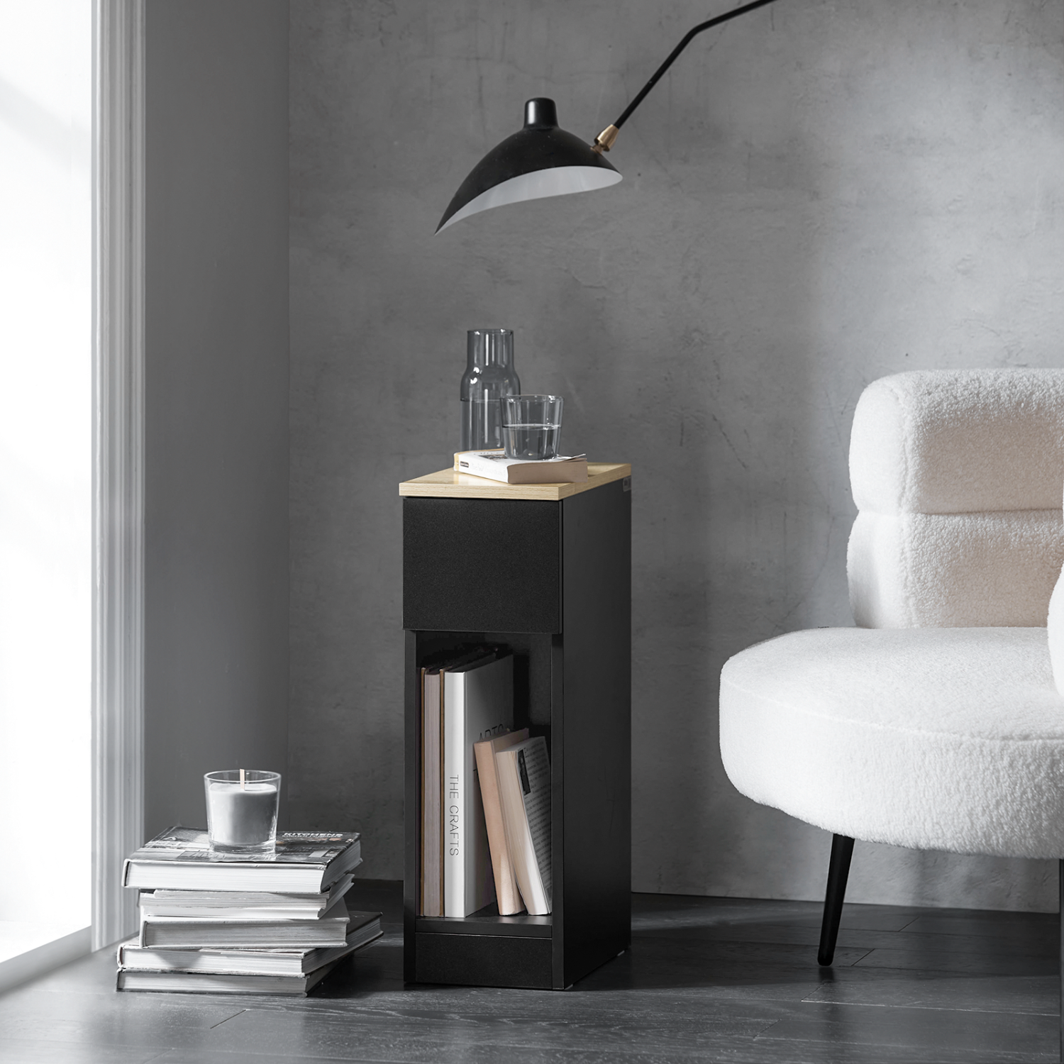 SoBuy Bedside Table Nightstand Side Table End Table Sofa Table FBT111-SCH