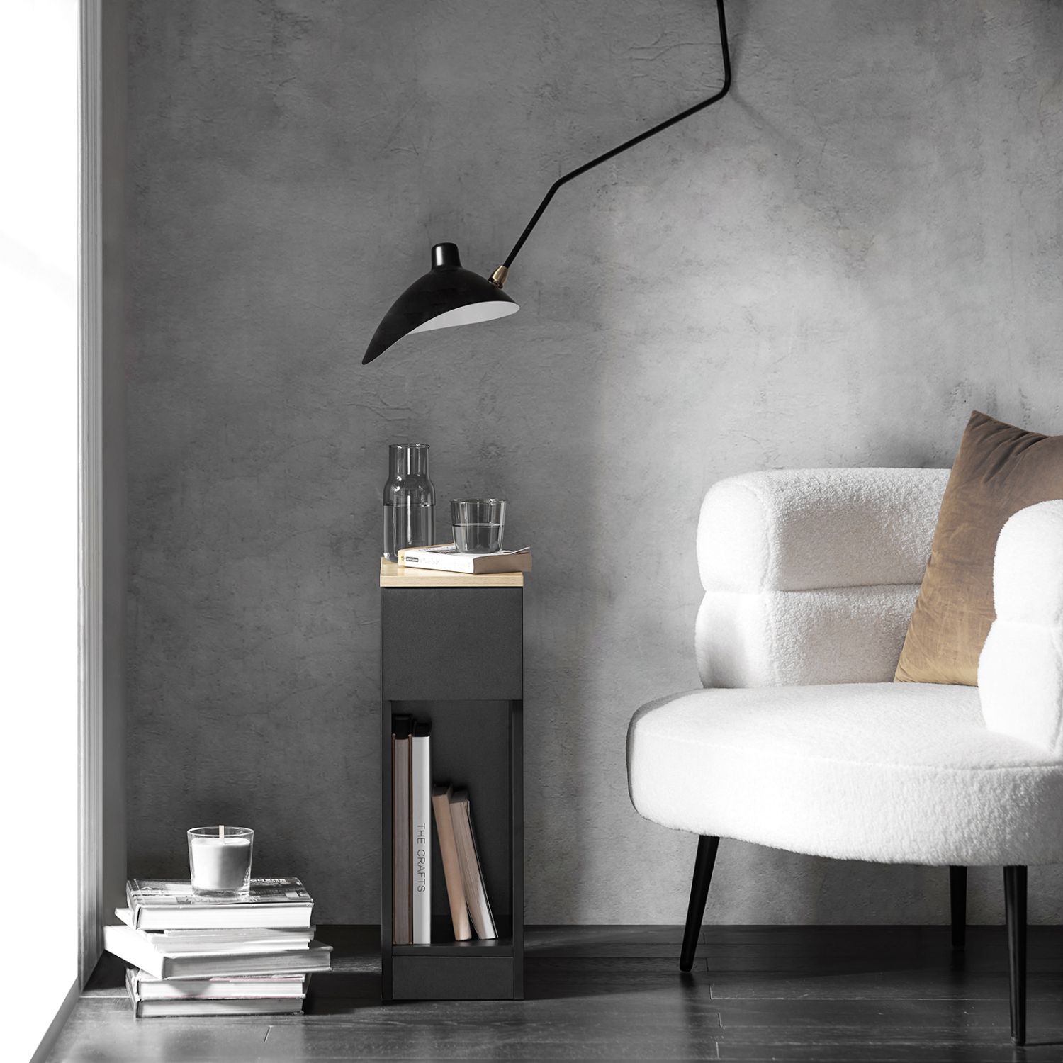 SoBuy Bedside Table Nightstand Side Table End Table Sofa Table FBT111-SCH