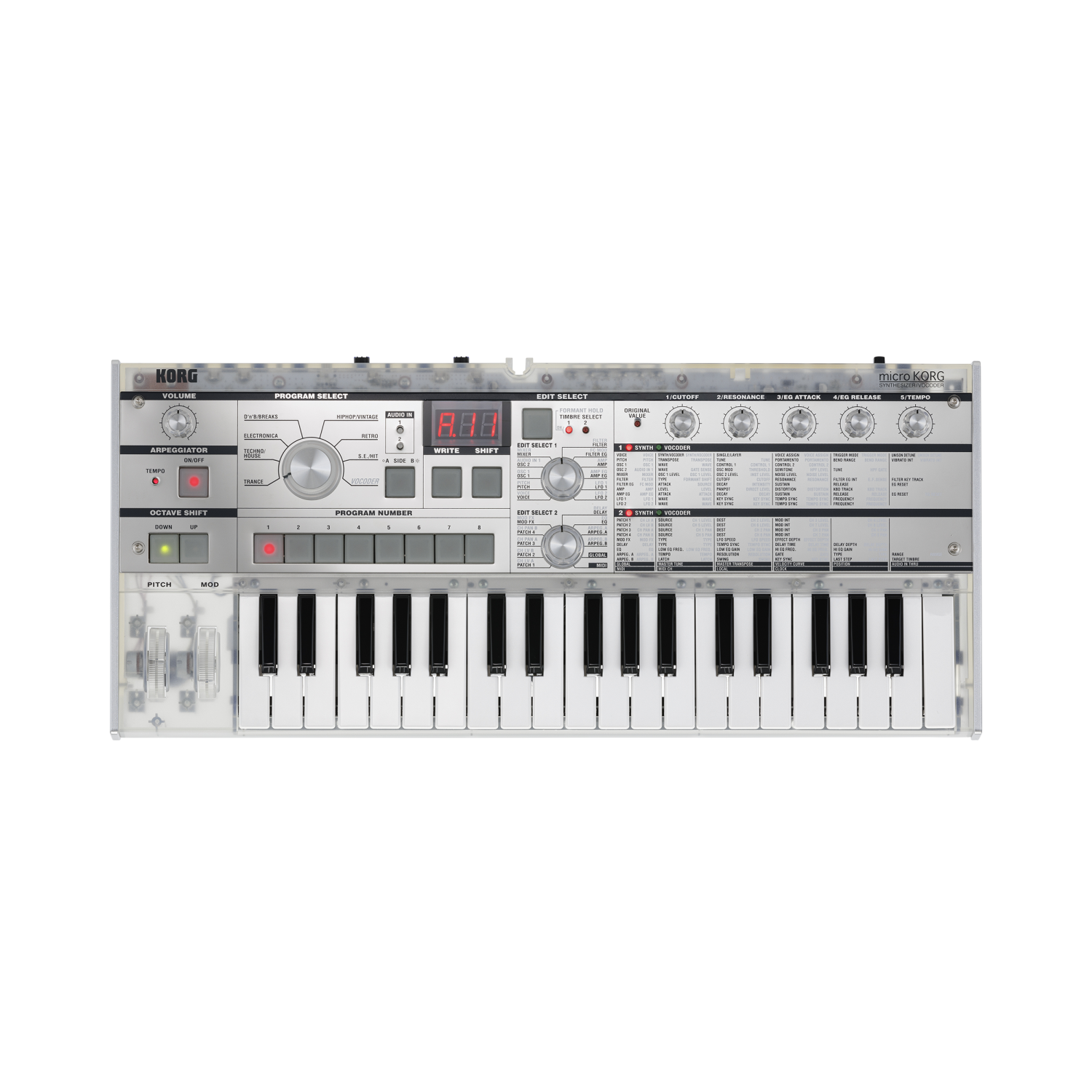 Korg Limited Edition Micro Korg synthétiseur Korg - Cristal