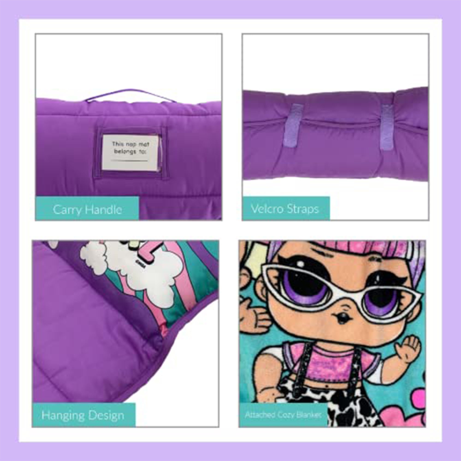LOL Surprise" Soft Sleeping Toddler Nap Mat Blanket with Pillow for Kids