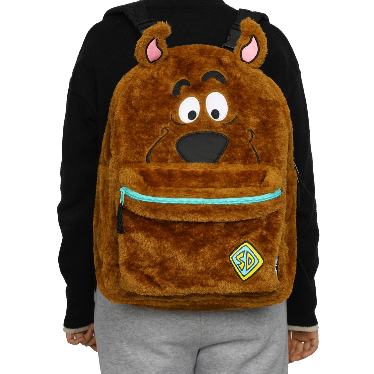 Sac à dos réversible de 16 po Fuzzy de Scooby-Doo avec oreilles