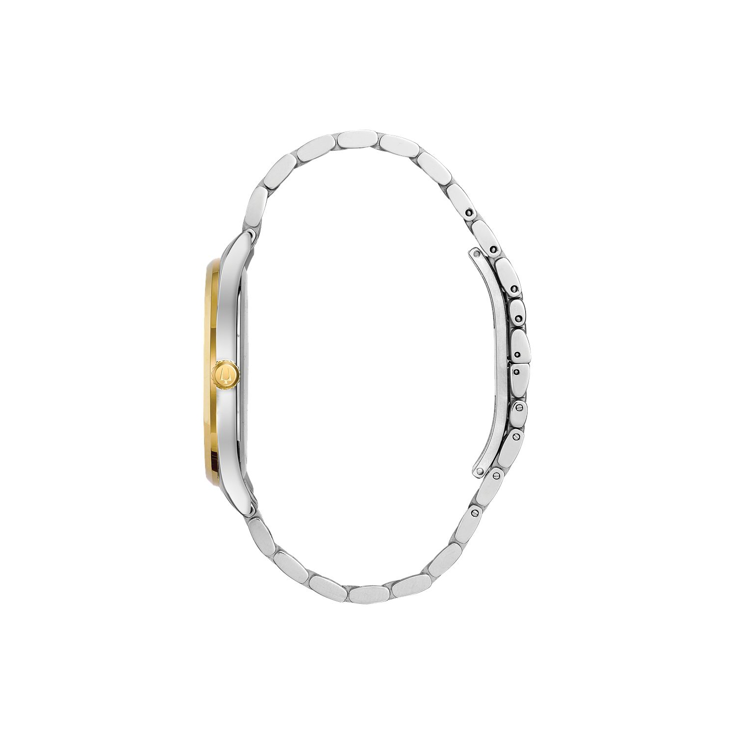 Montre à quartz classique pour hommes de Bulova 40&nbsp;mm avec boîtier et bracelet en acier inoxydable deux tons et cadran bleu