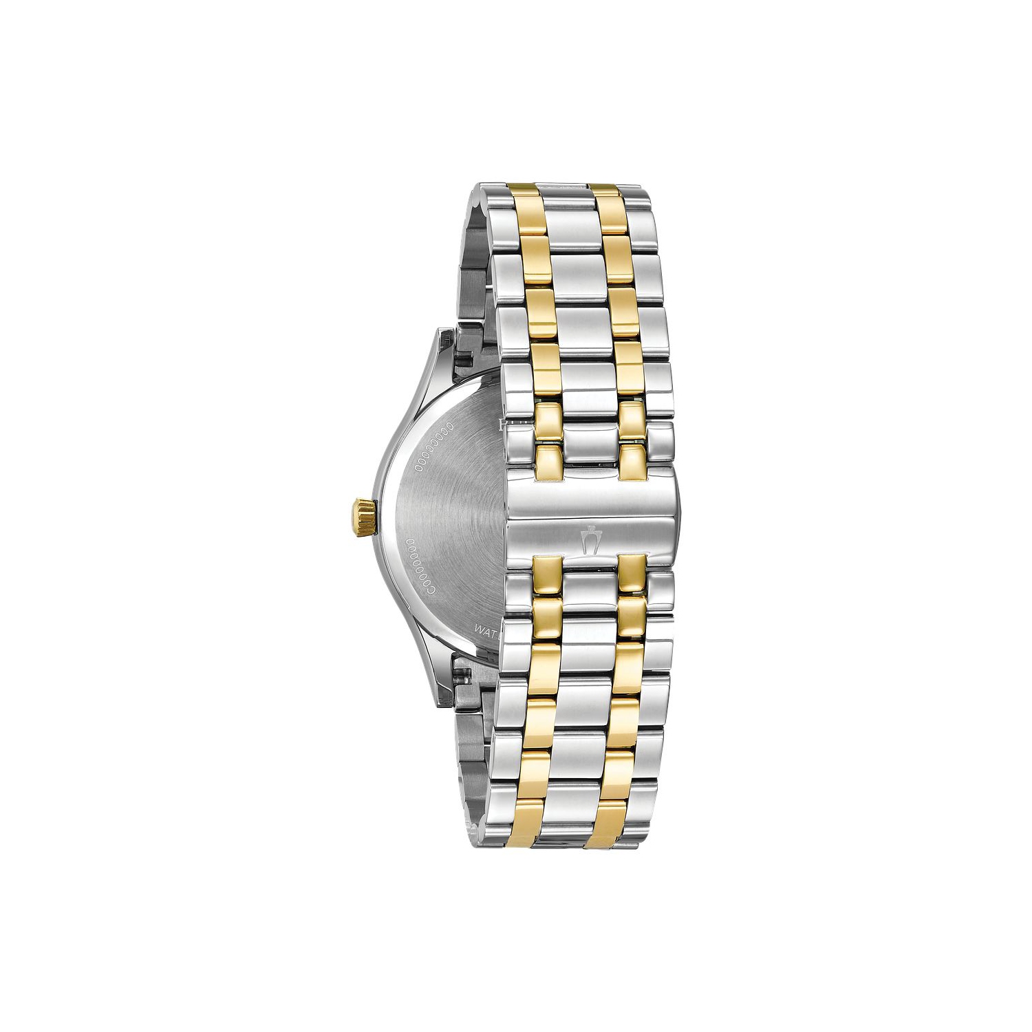 Montre à quartz classique pour hommes de Bulova 40&nbsp;mm avec boîtier et bracelet en acier inoxydable deux tons et cadran bleu