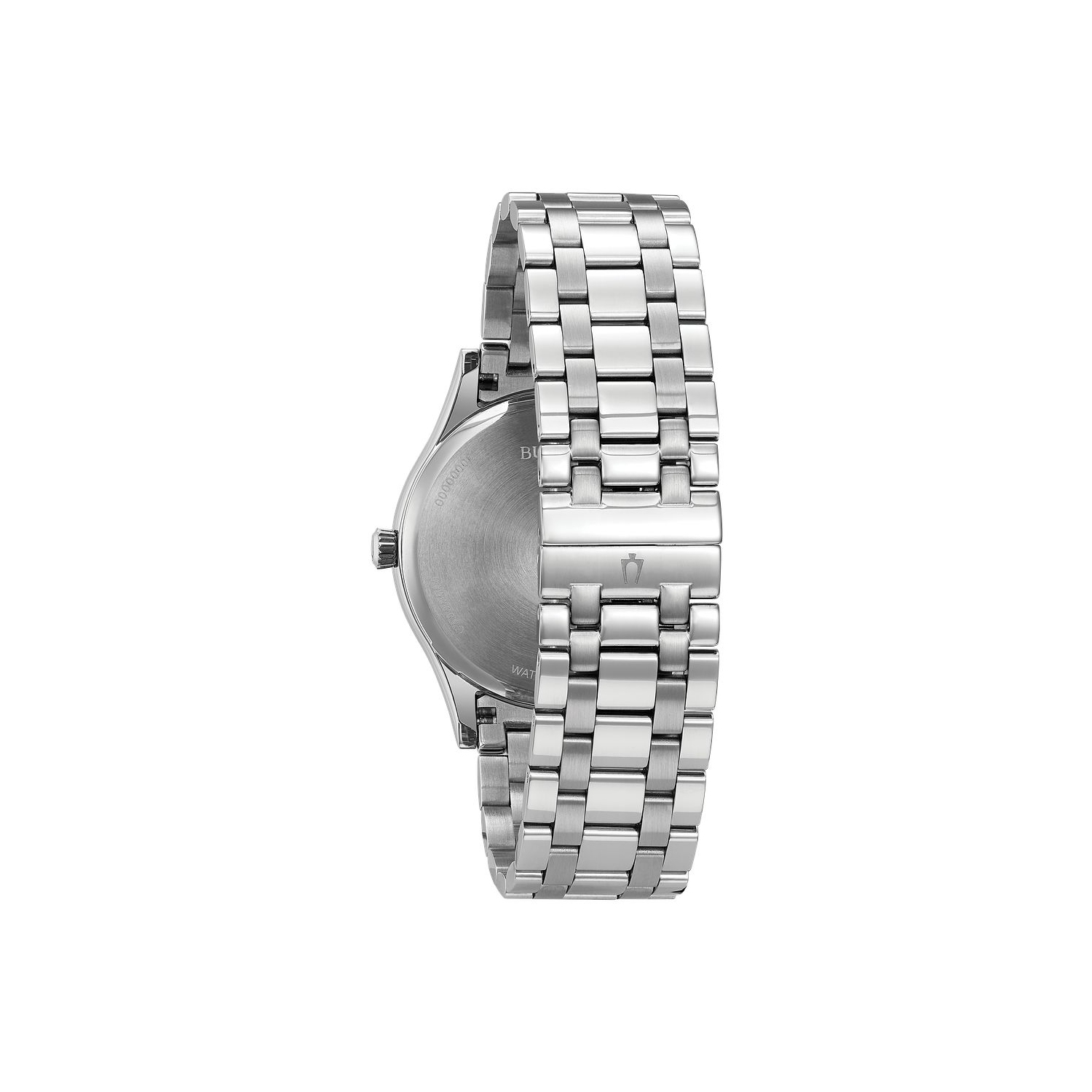 Montre à quartz classique pour hommes de Bulova 40&nbsp;mm avec boîtier et bracelet en acier inoxydable argenté et cadran gris