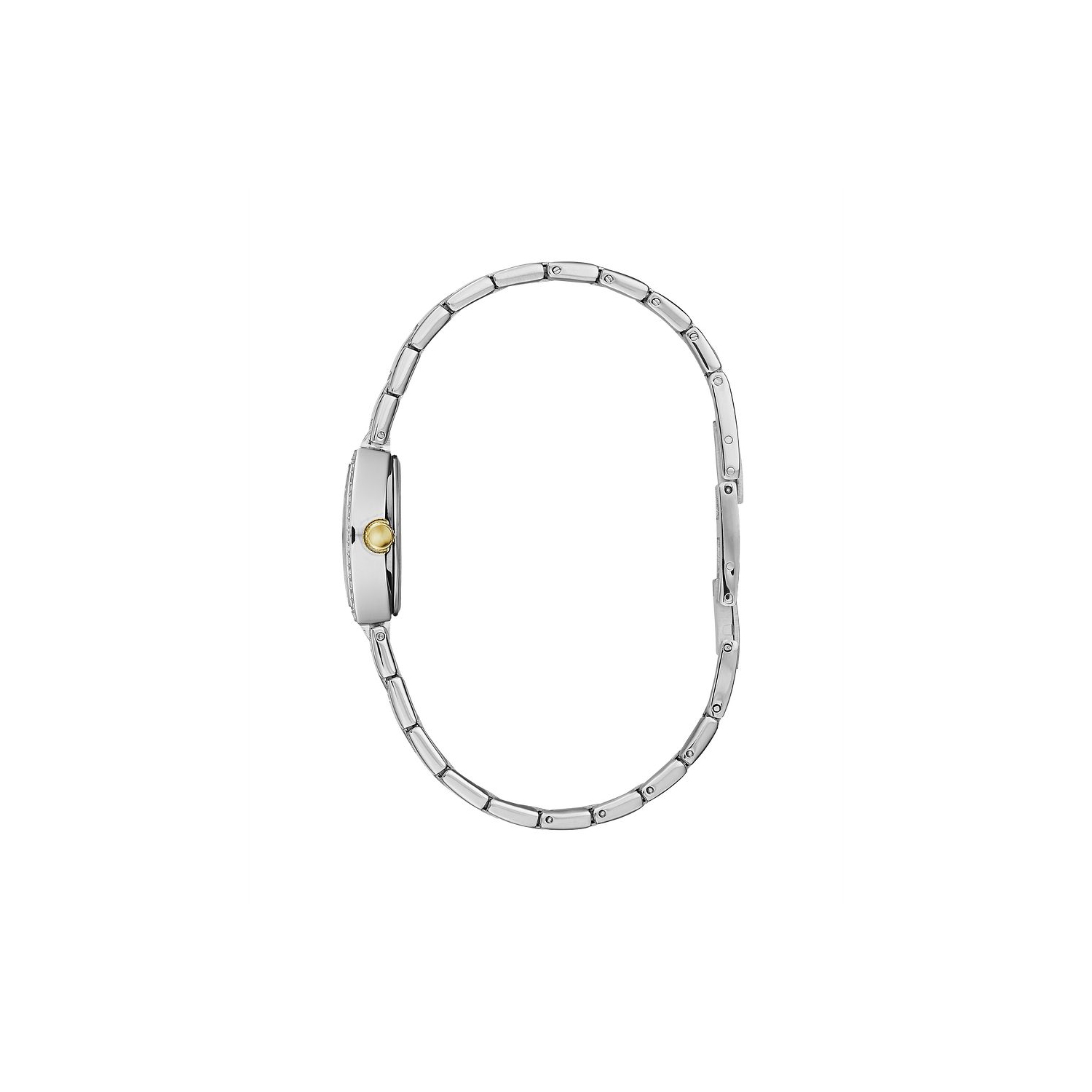 Montre à quartz pour femmes de Caravelle 18&nbsp;mm avec boîtier et bracelet en acier inoxydable deux tons et cadran blanc