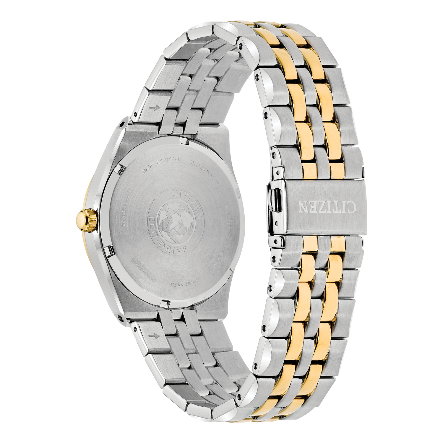 Montre pour hommes Corso Eco-Drive 40&nbsp;mm de Citizen avec boîtier et bracelet en acier inoxydable deux tons et cadran bleu